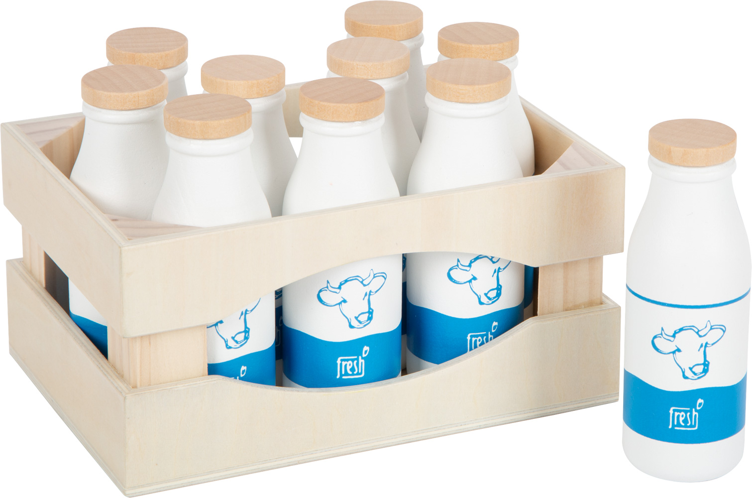 Acheter Bouteille de lait en bois pour jeu enfant