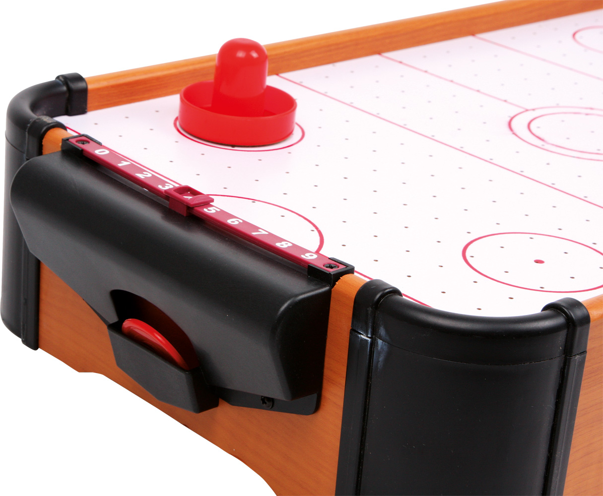 Small Foot by Legler Tisch-Air Hockey mit 1 Puck und 2 Schlägern sowie Punkteschieber fördert die Motorik und Hand-Augen-Koordination kann auf jeder Tischplatte platziert werden