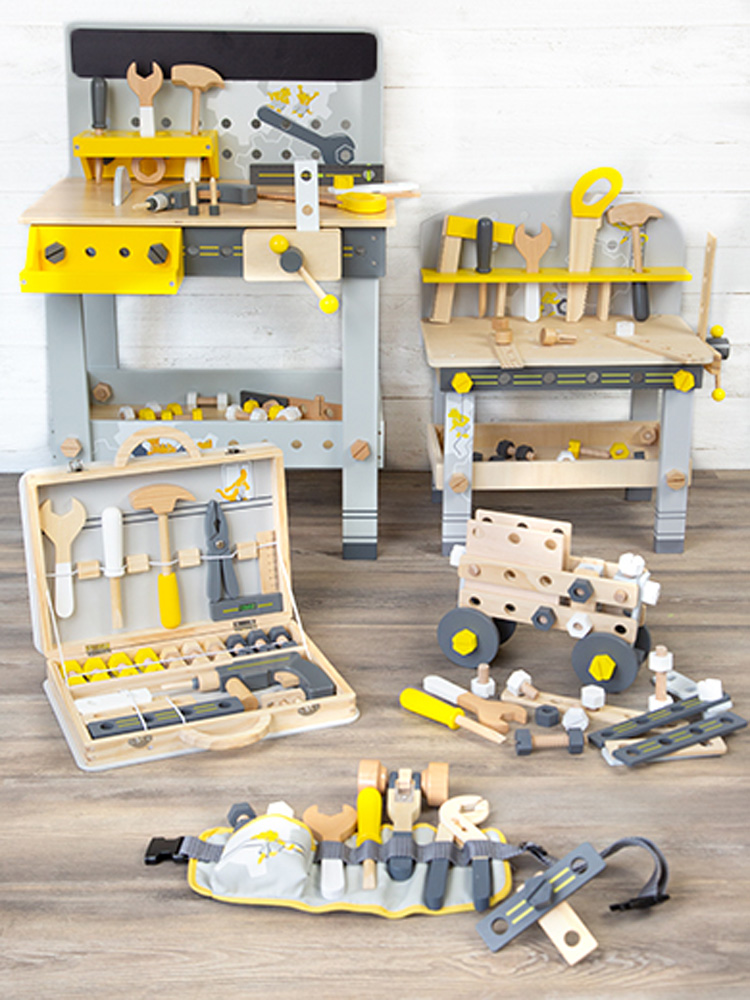 Zubehör Stange Puppen Sets 10pcs Unerledigte Holz Mini Handwerk Spielzeug Set 34 