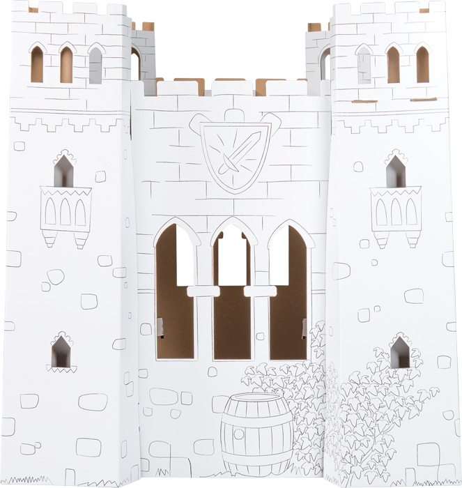Spielhaus „Burg“ aus Bastelkarton