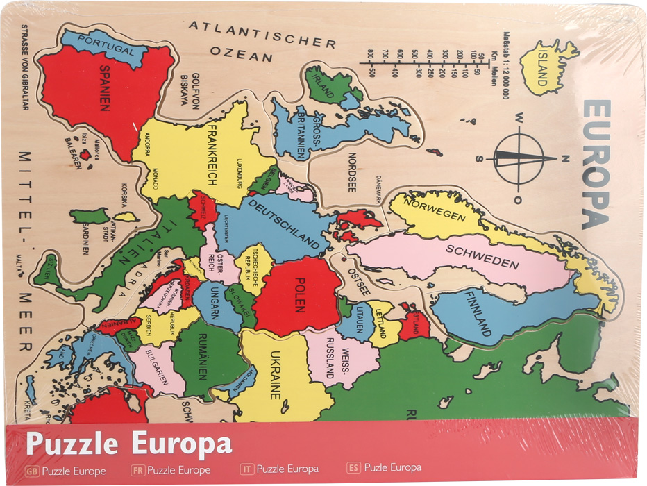 Puzzle en bois Europe