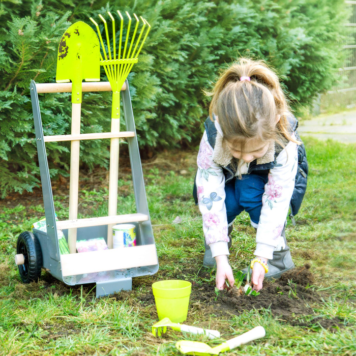 Kinder Gartenarbeit Set Kinder Gießkanne Gartengeräte Pflanzen lernen Rake 