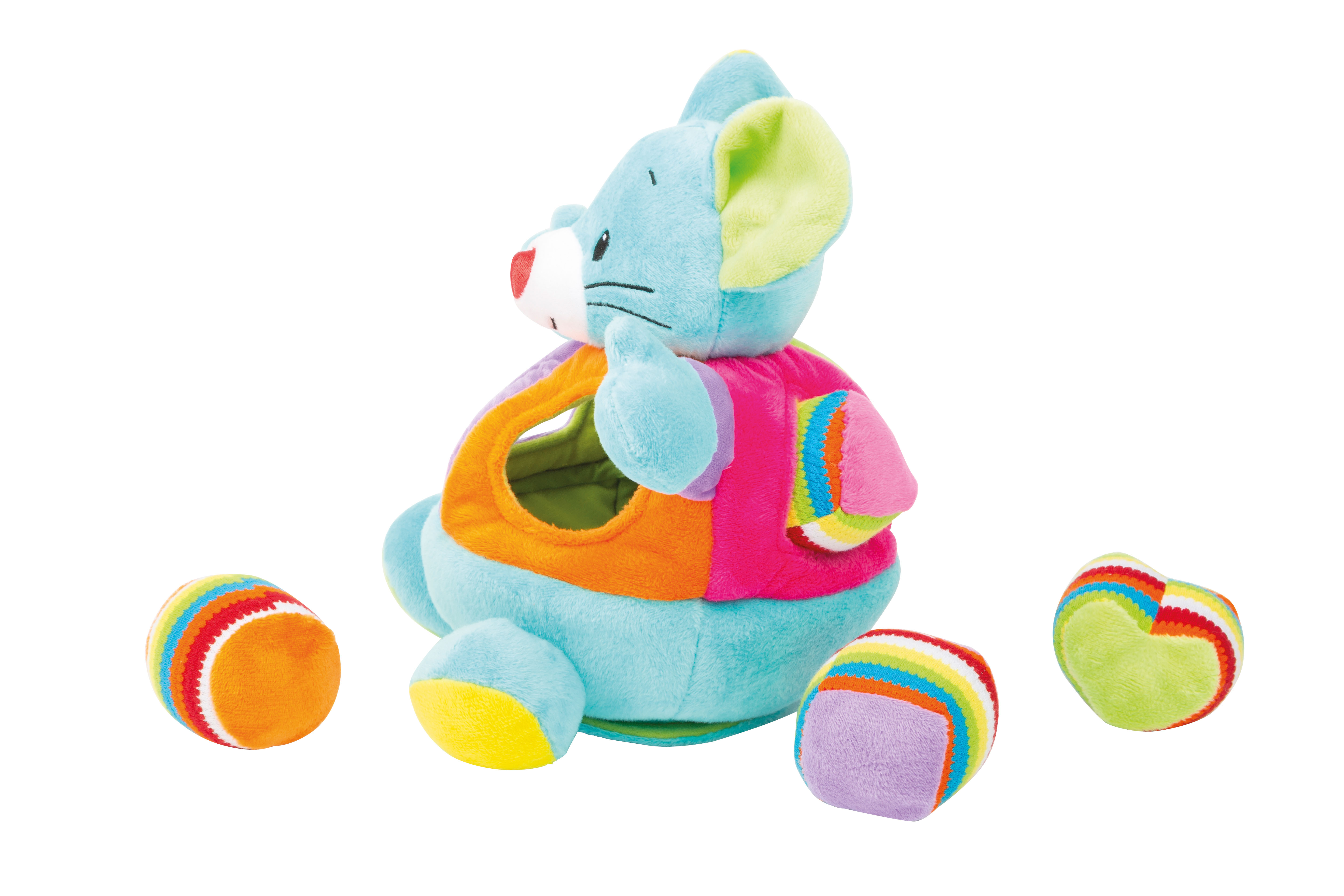 Stoffspielzeug-Maus zum Stecken für Kleinkinder