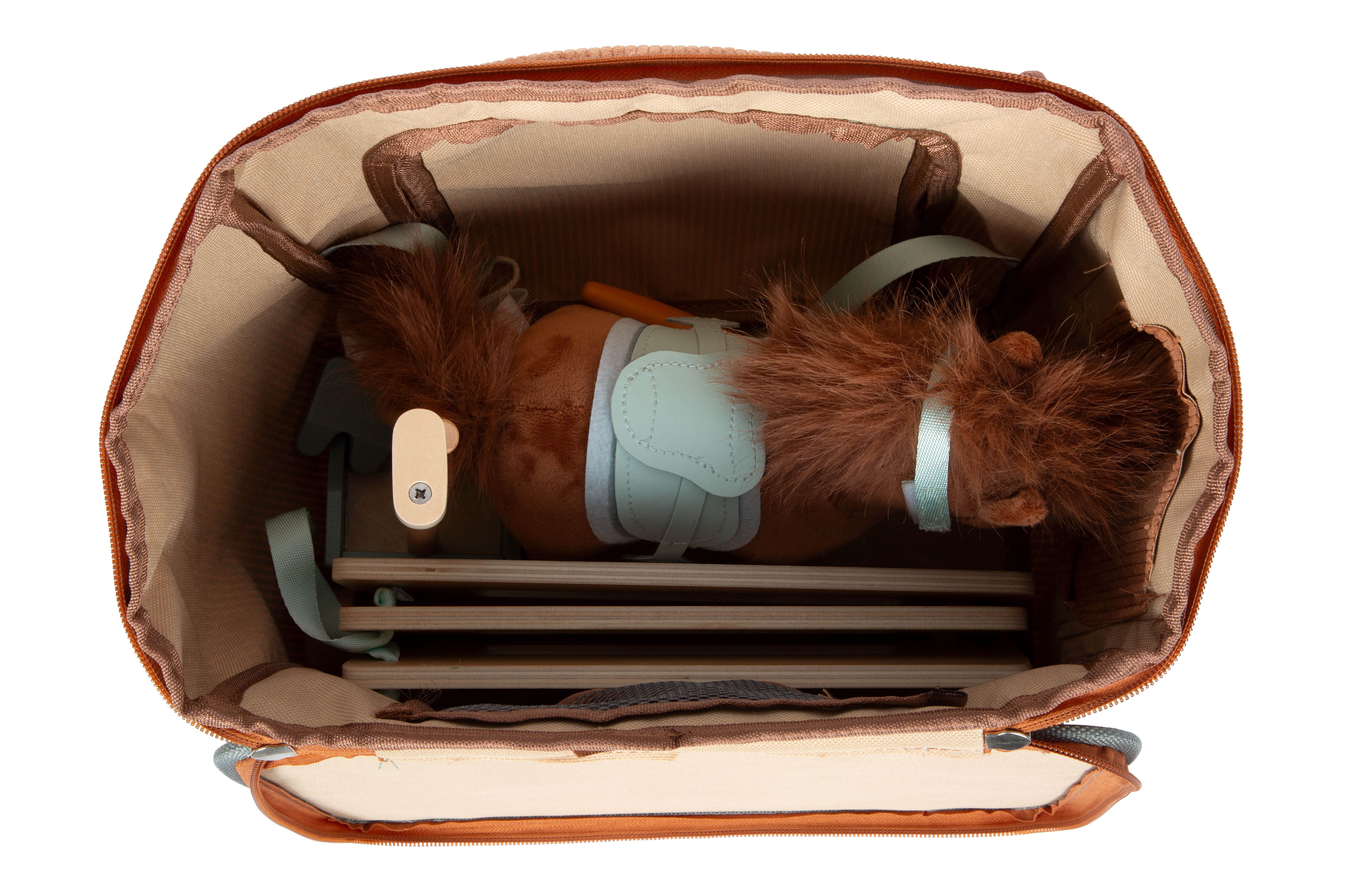 Spielset Pferd mit Stall und Zubehör in der Tasche mit Stauraum im Inneren
