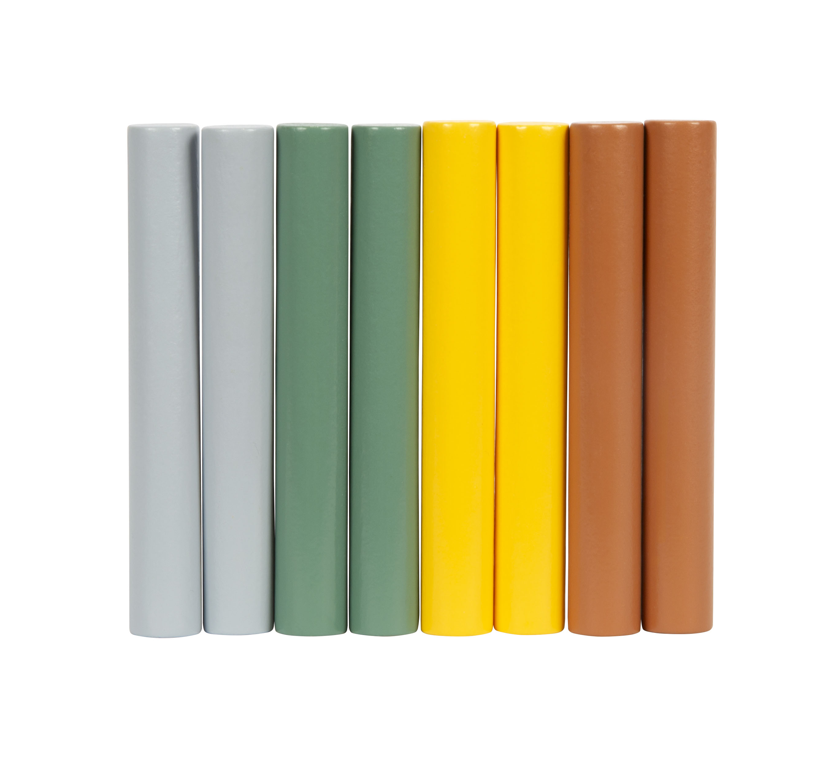 Steckspiel mit acht farbigen Stäbchen