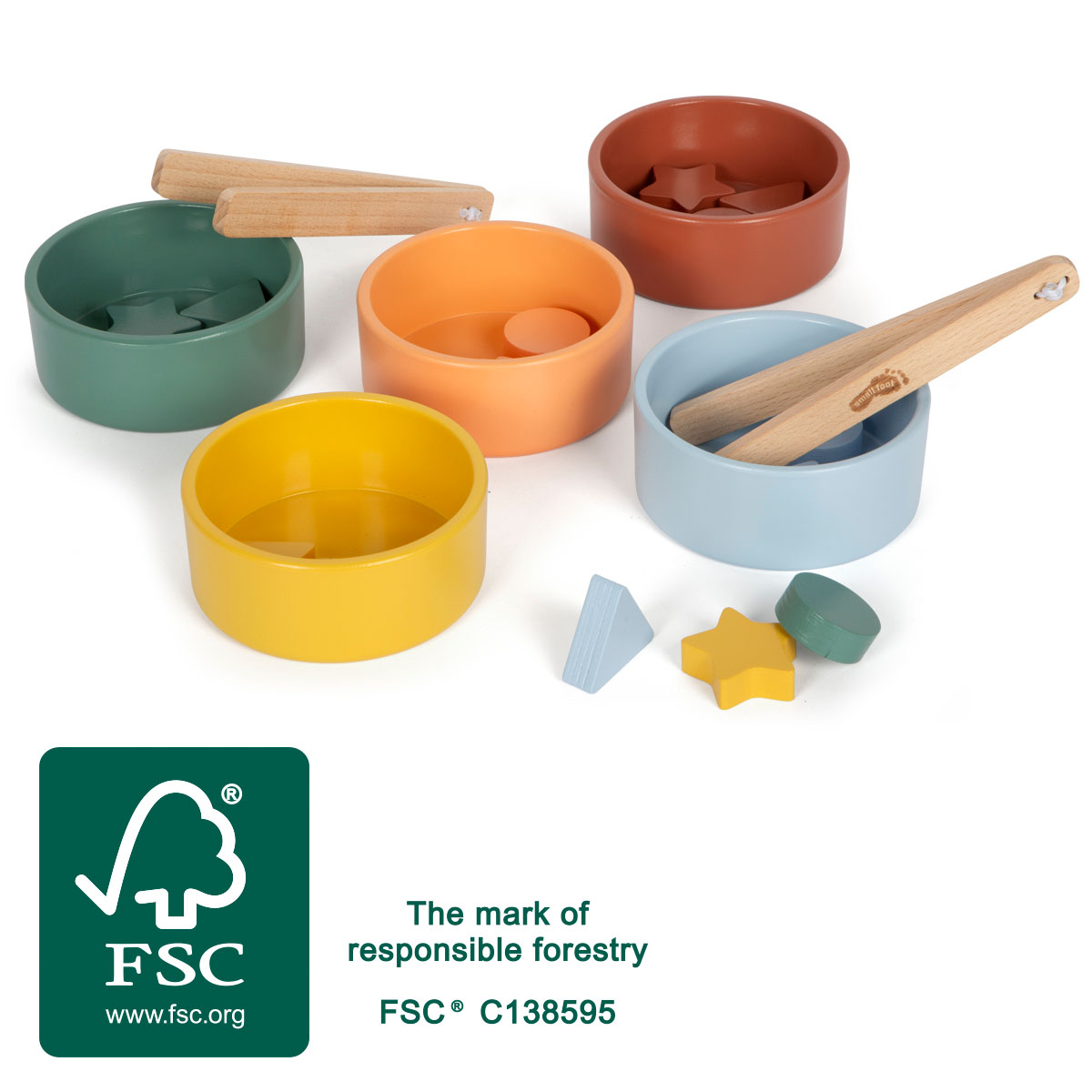 Montessori Sortierbecher mit Zange