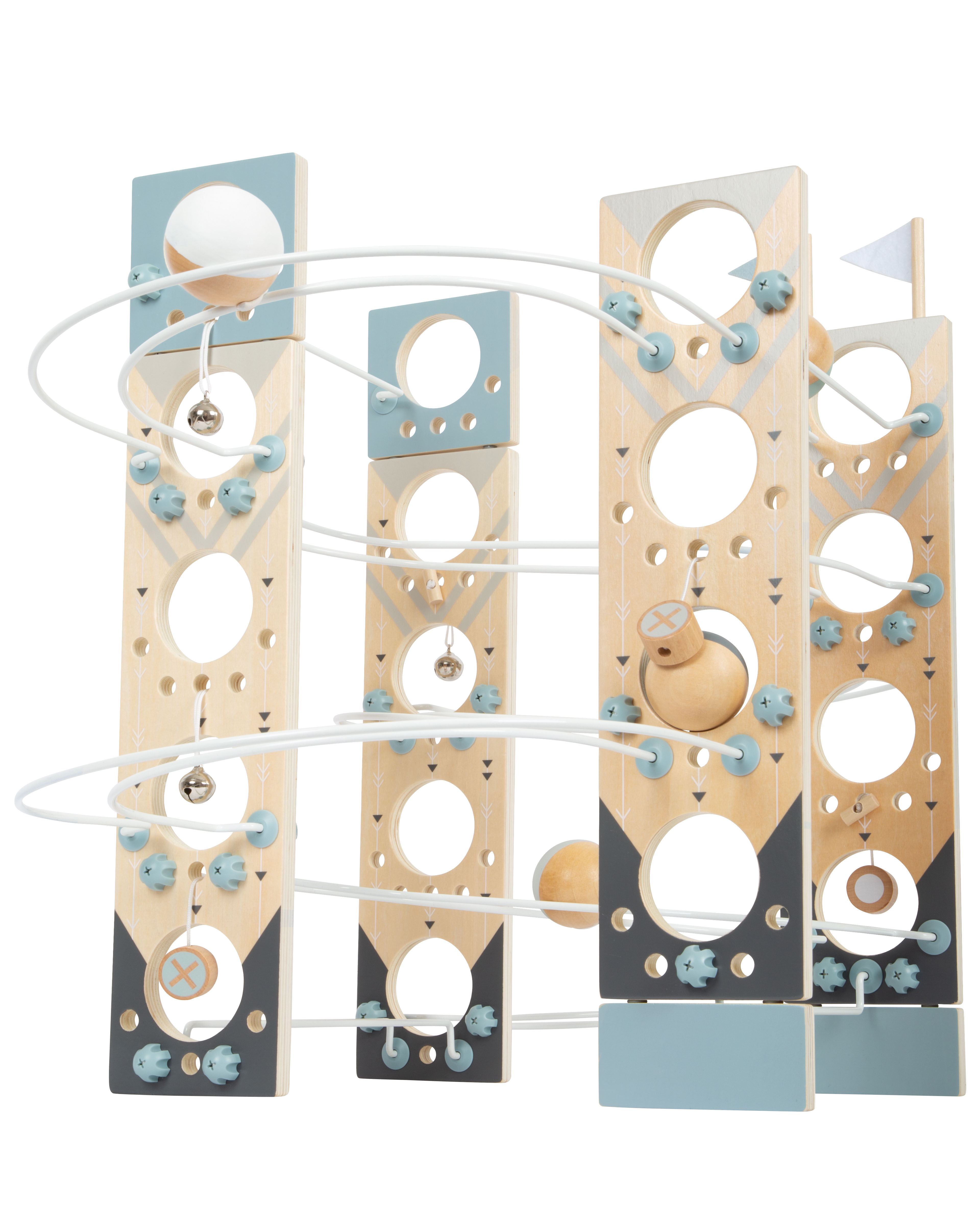 Modulare Kugelbahn für Kinder