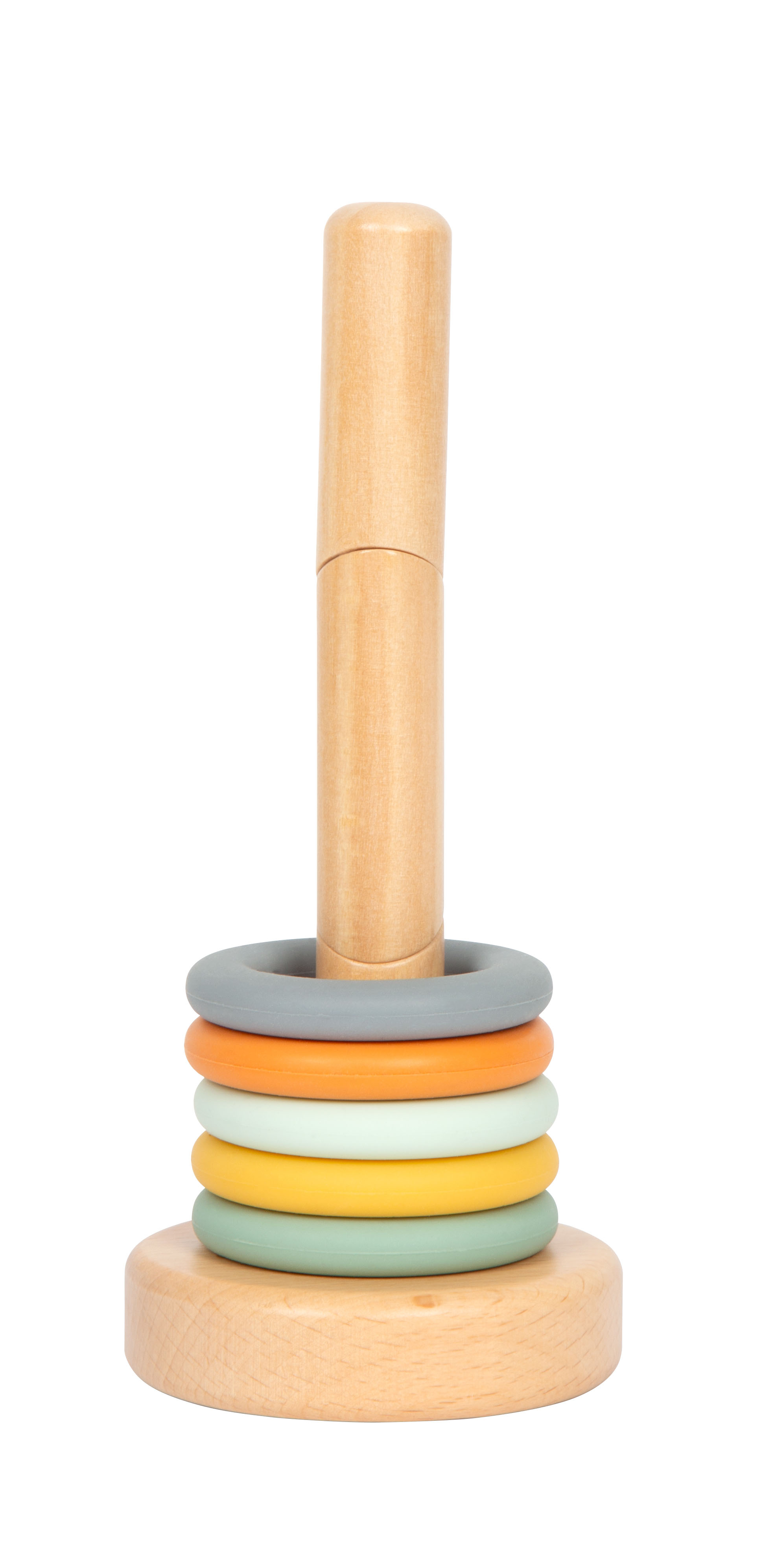 Montessori Stapelturm vertikal und horizontal beim vertikalen Stapeln