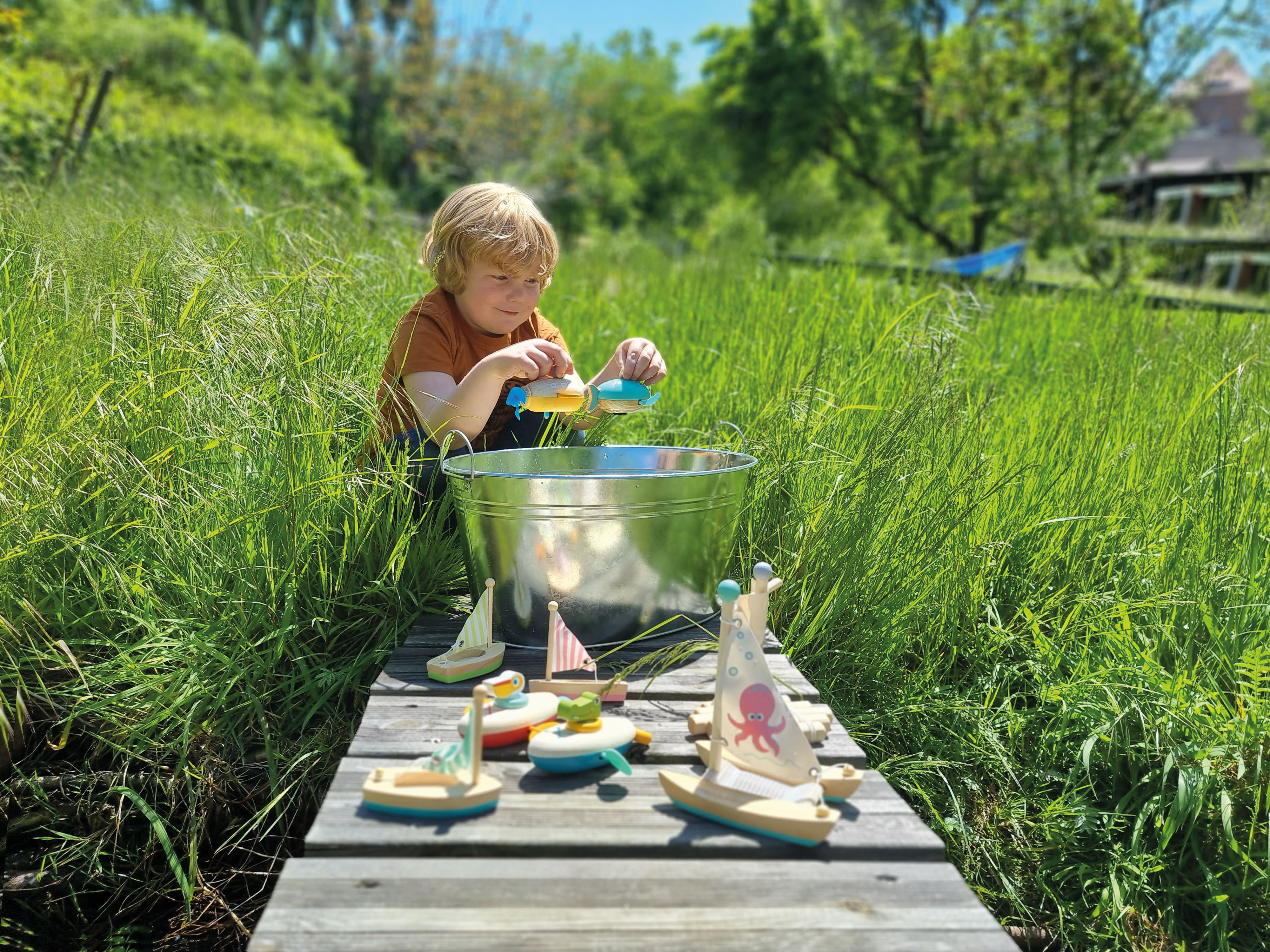 Wasserspielzeug Segelboote für Kinder