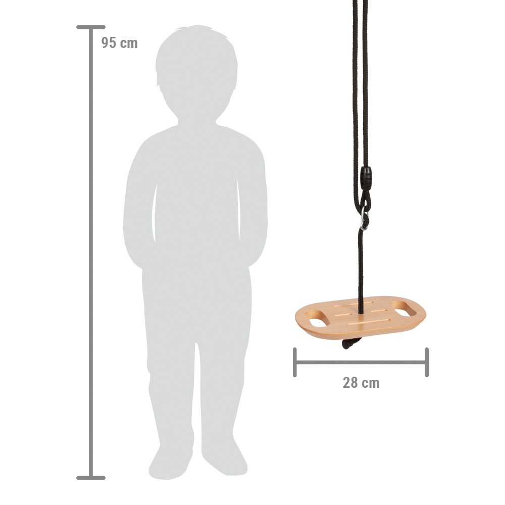Skizze von Tellerschaukel im Maßstab
