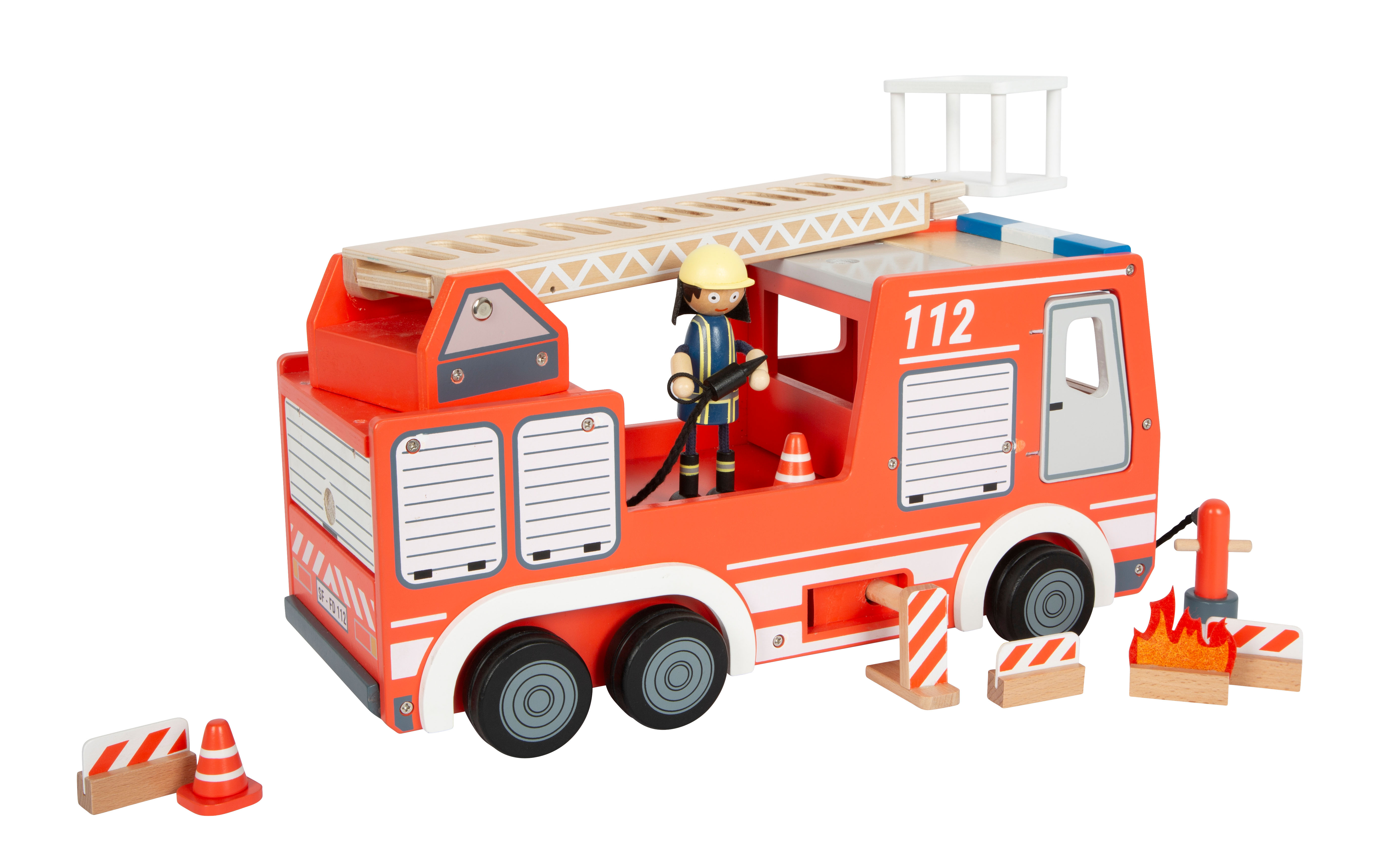 Feuerwehrauto mit Zubehör