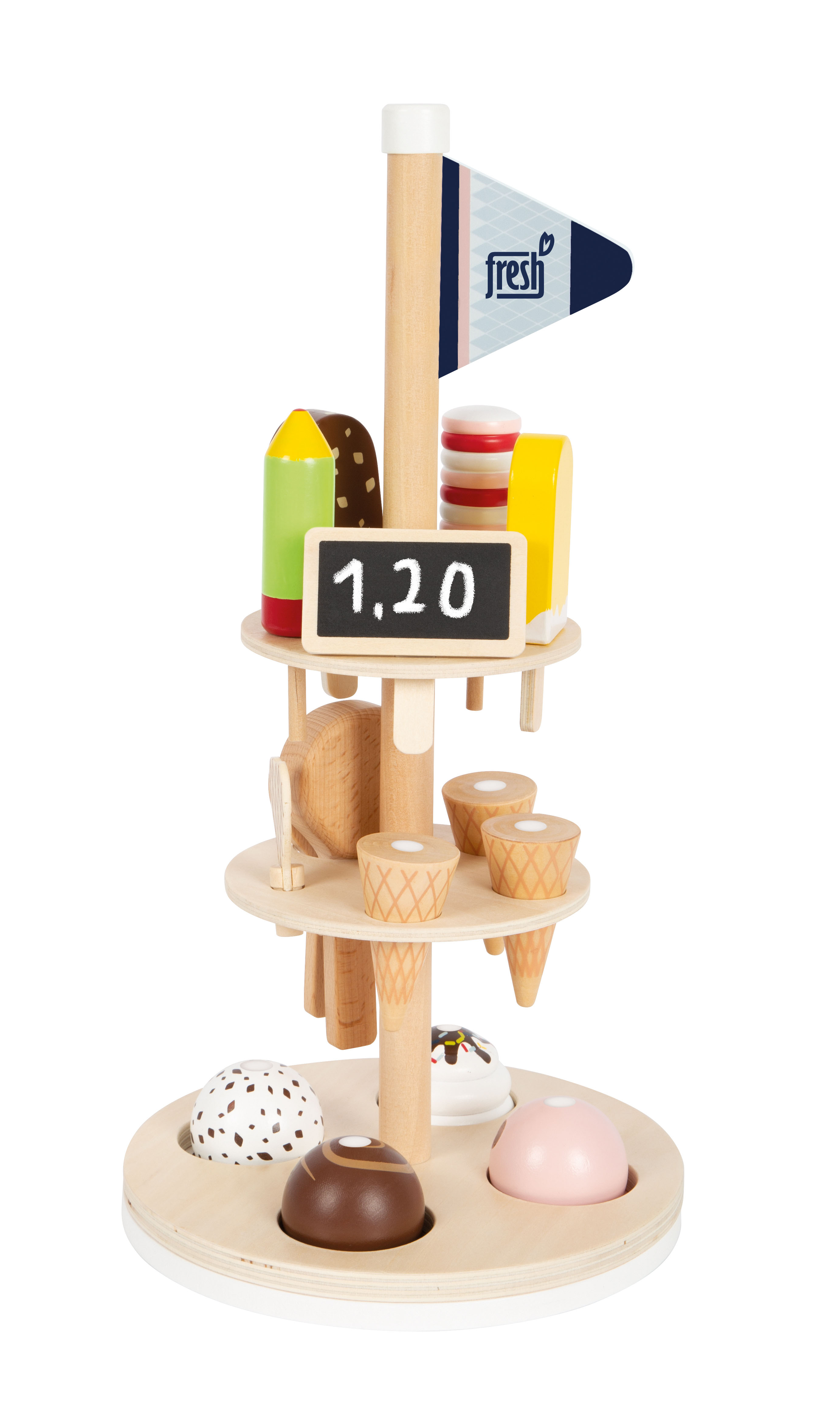 Bunter Eisständer aus Holz zum Spielen