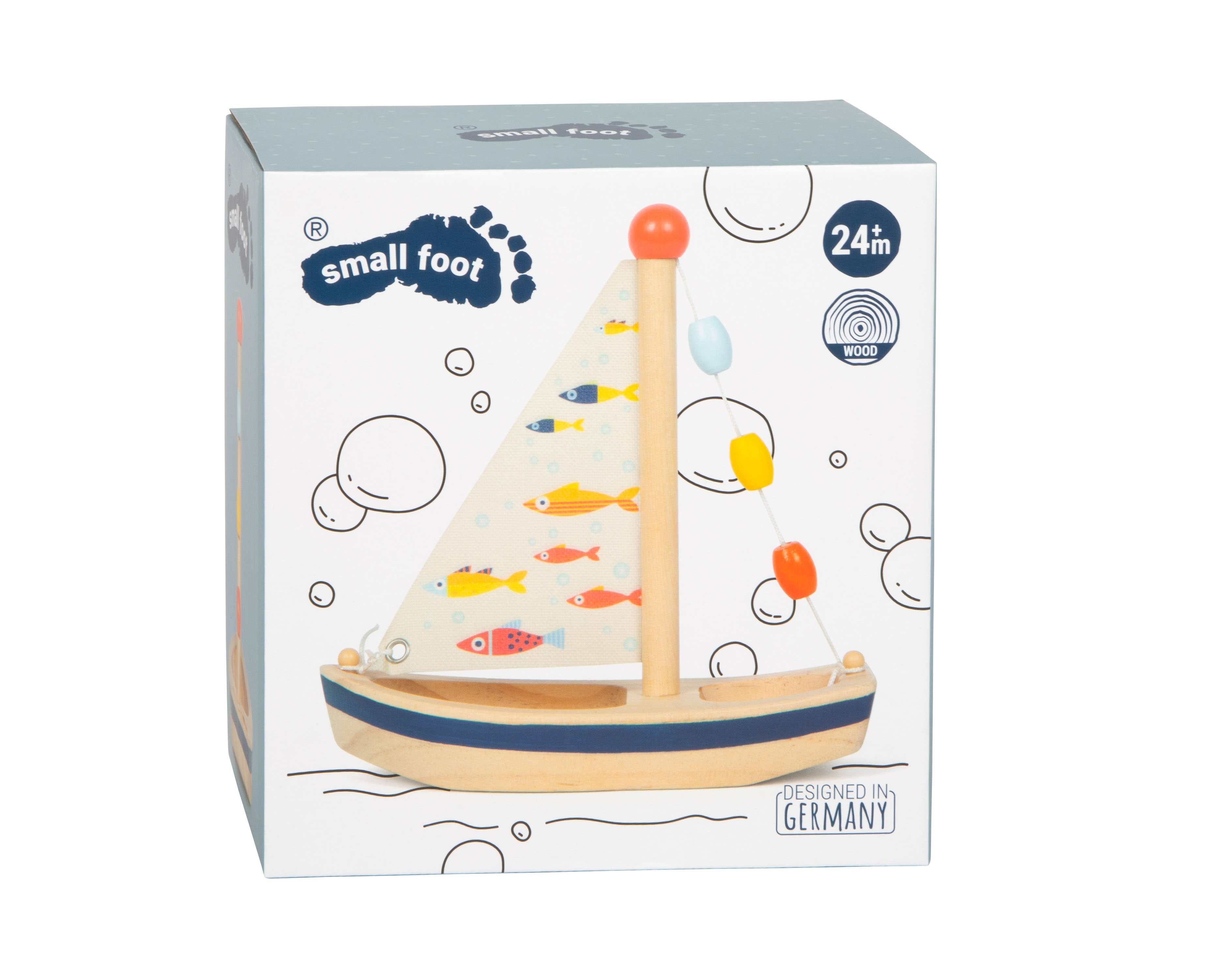 small foot Verpackung vom Wasserspielzeug Segelboot für Kinder