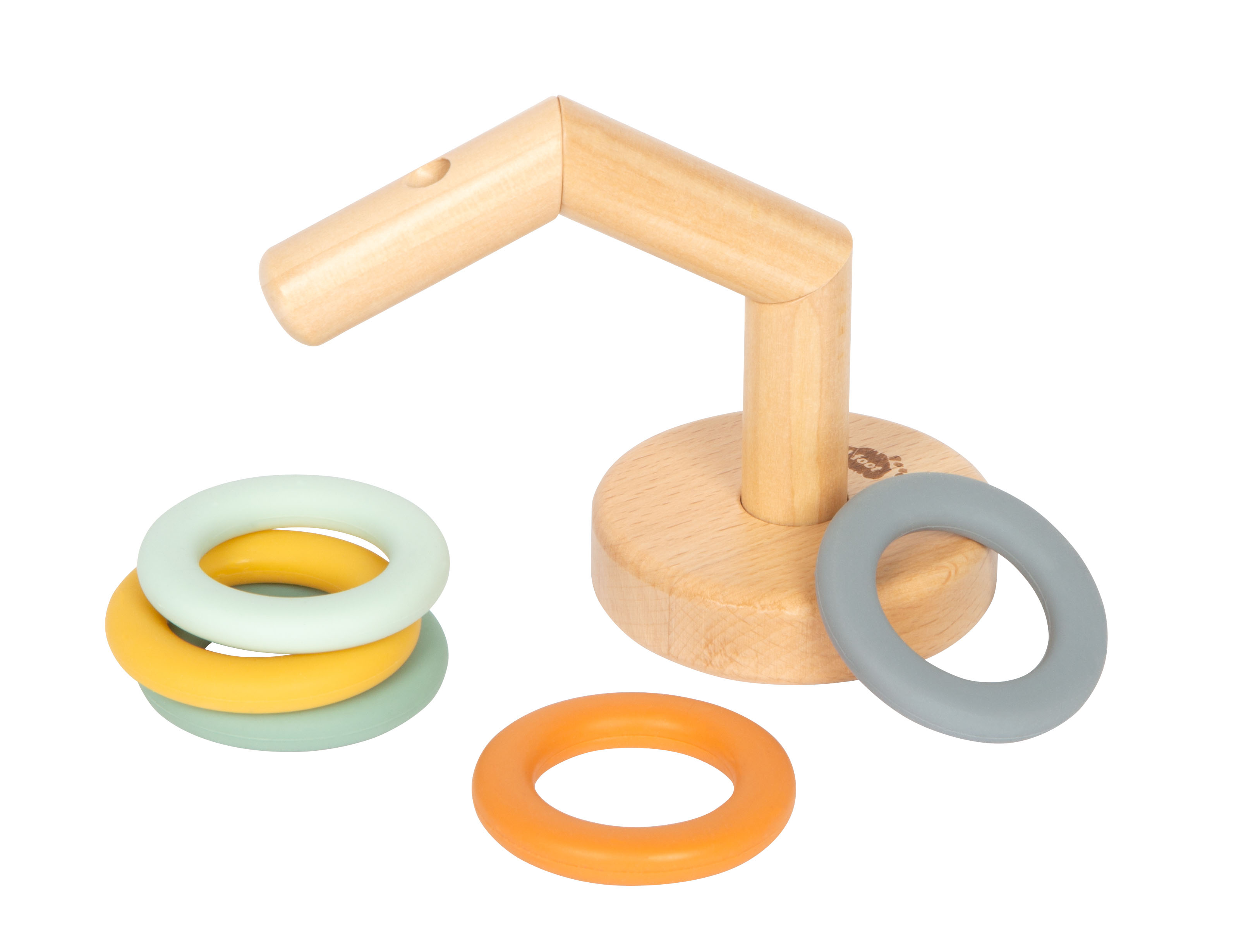 Montessori Stapelturm vertikal und horizontal mit beweglich Ringe