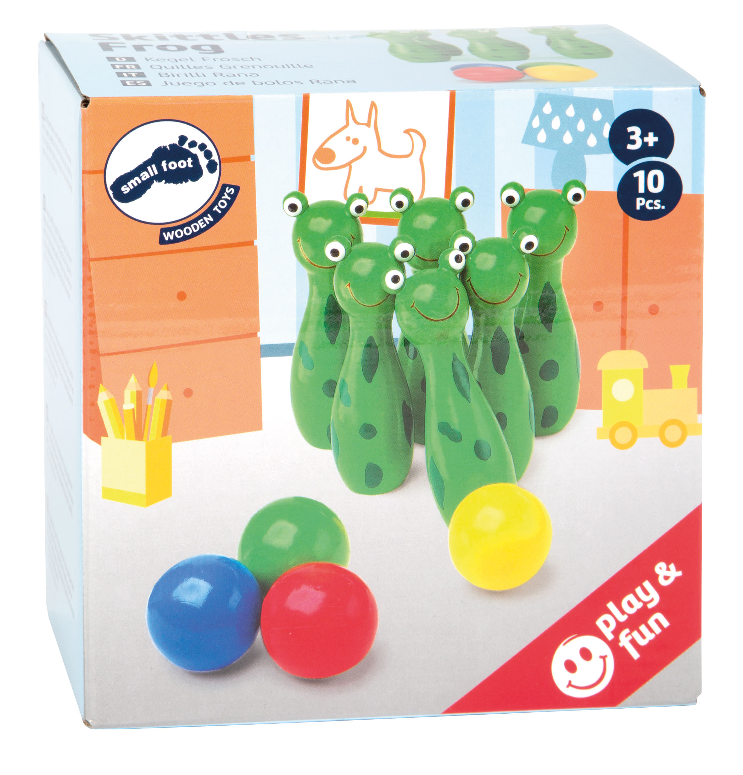 Kegelspiel Frosch für Kleinkinder