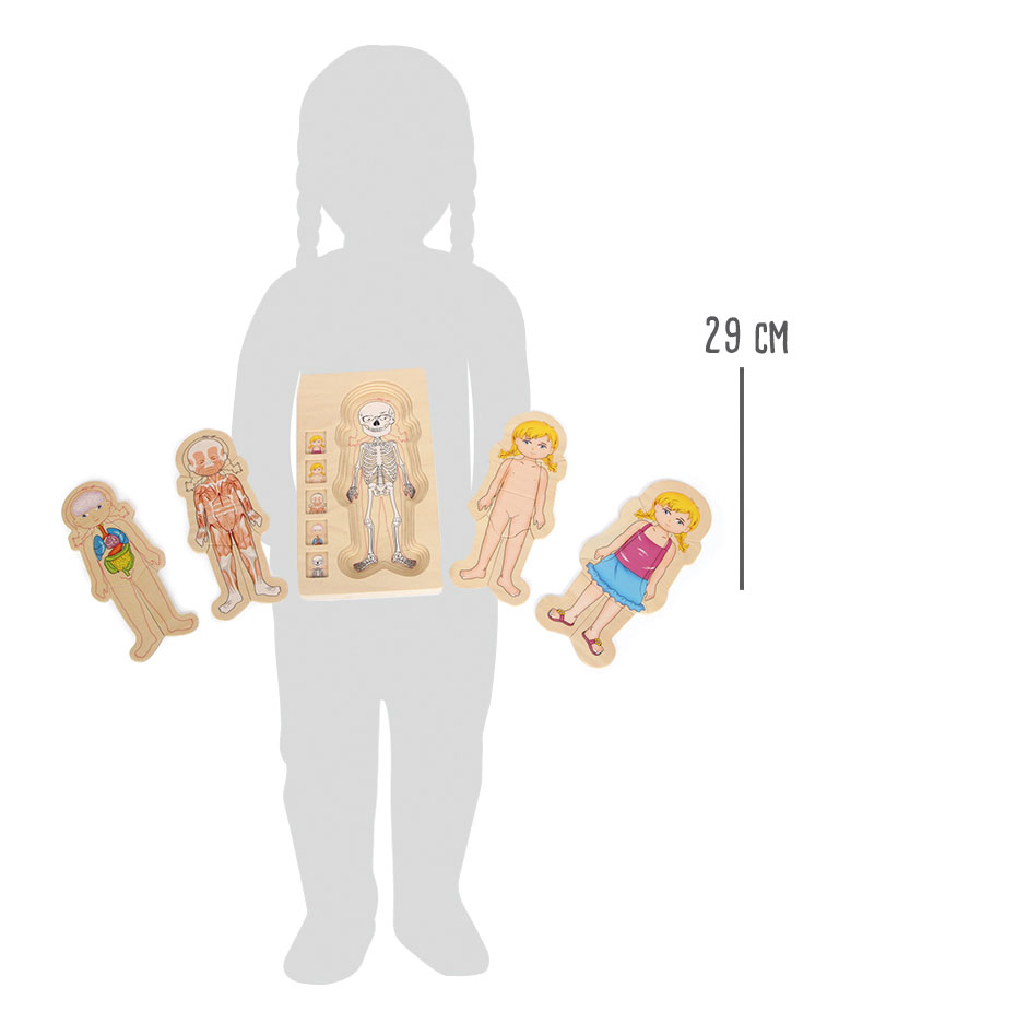 Schichtenpuzzle Anatomie Mädchen für Kinder
