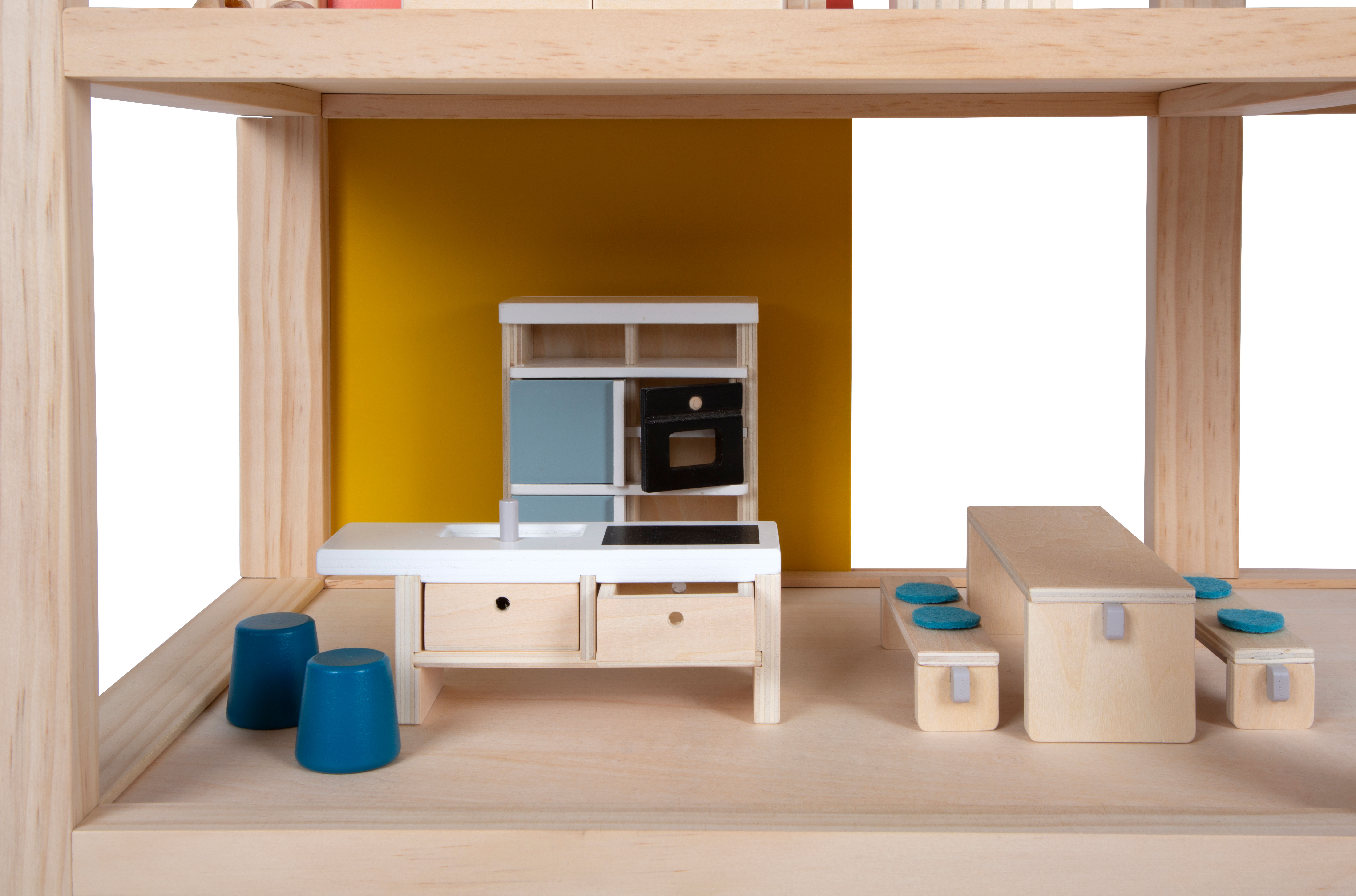 Puppenhaus Badezimmer mit Dusche und Waschtisch