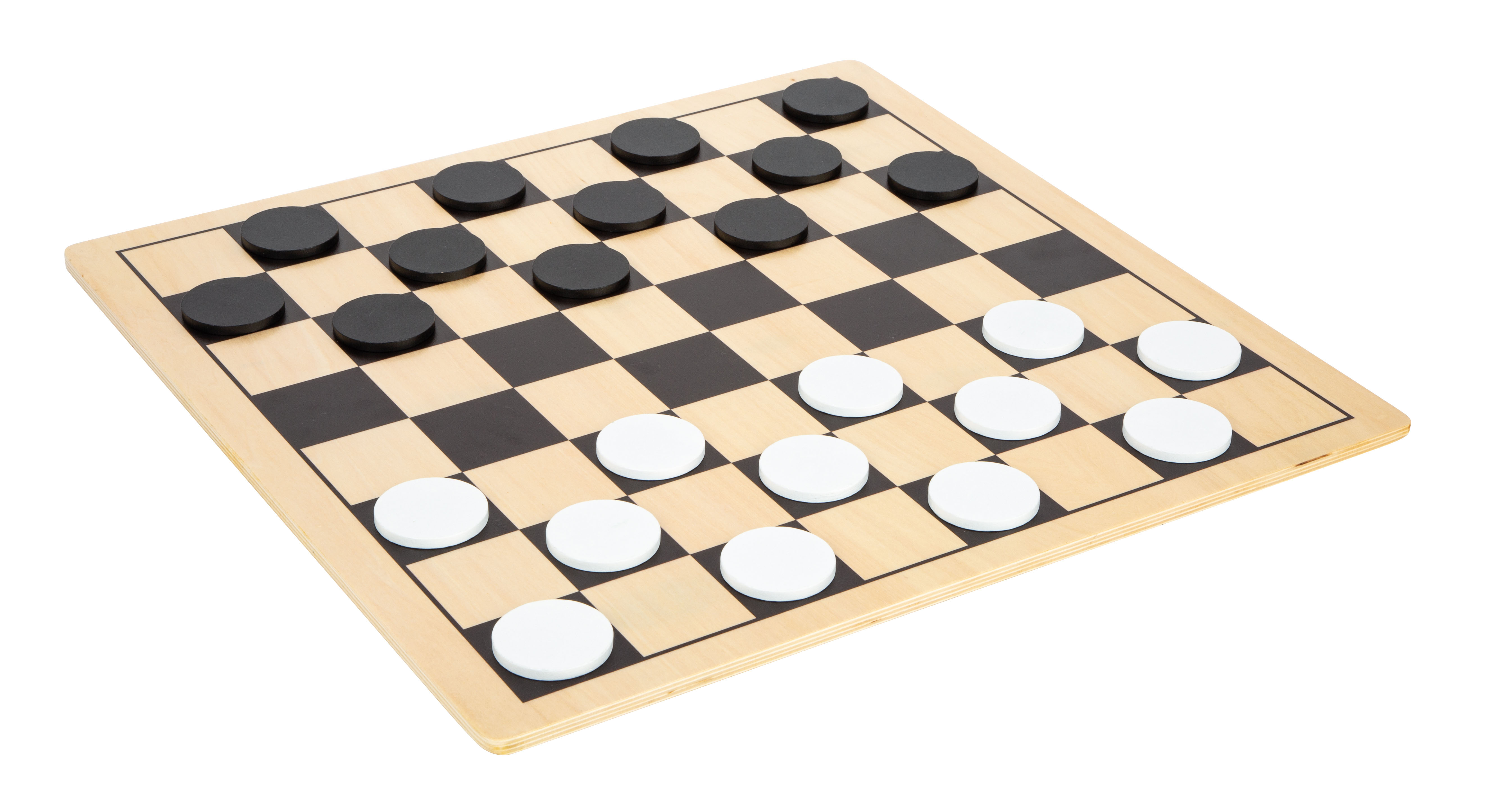 Spielfeld mit Schachbrettmuster und Spielsteinen