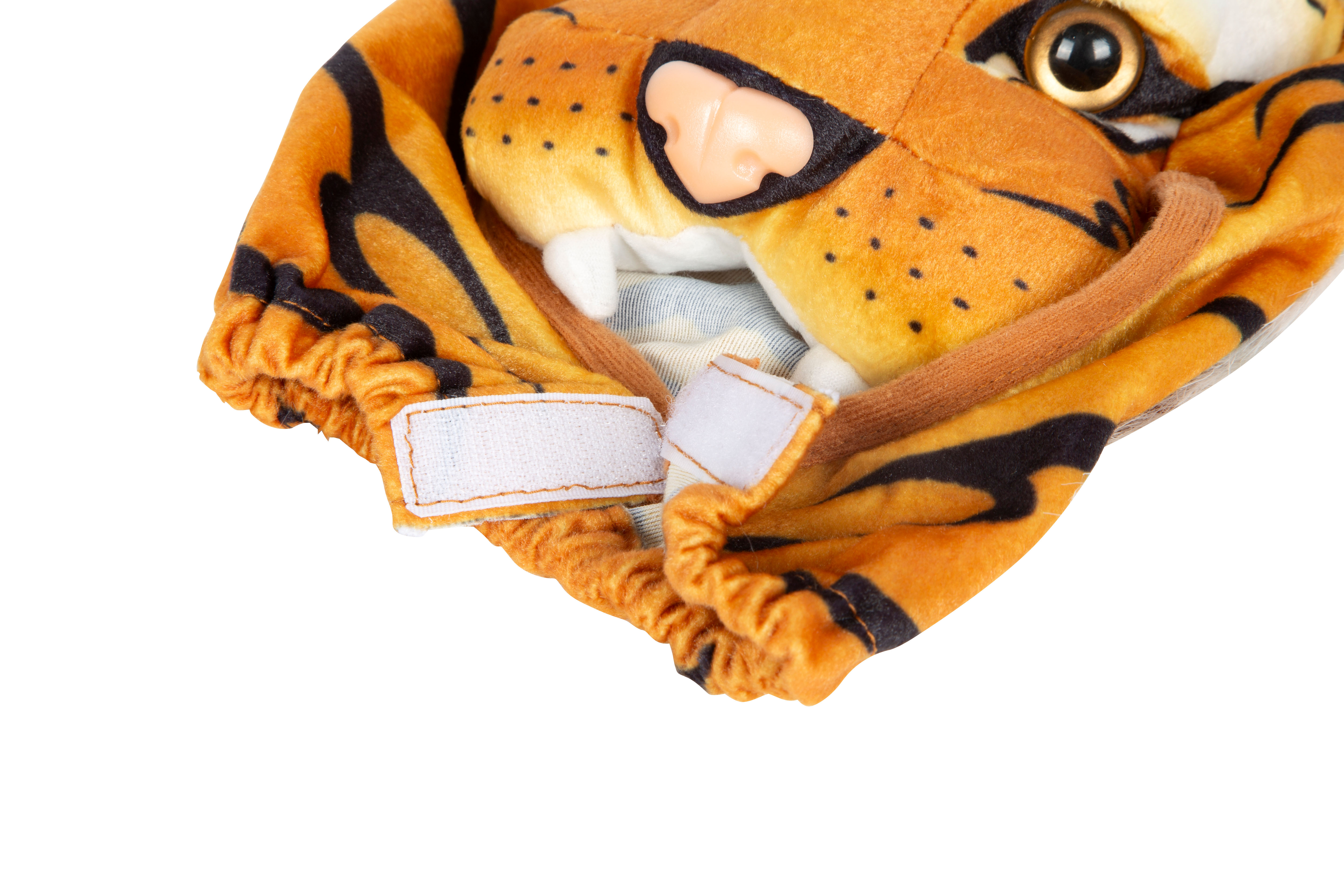 Kostüm Tiger Kopf Klettverschluss Detail