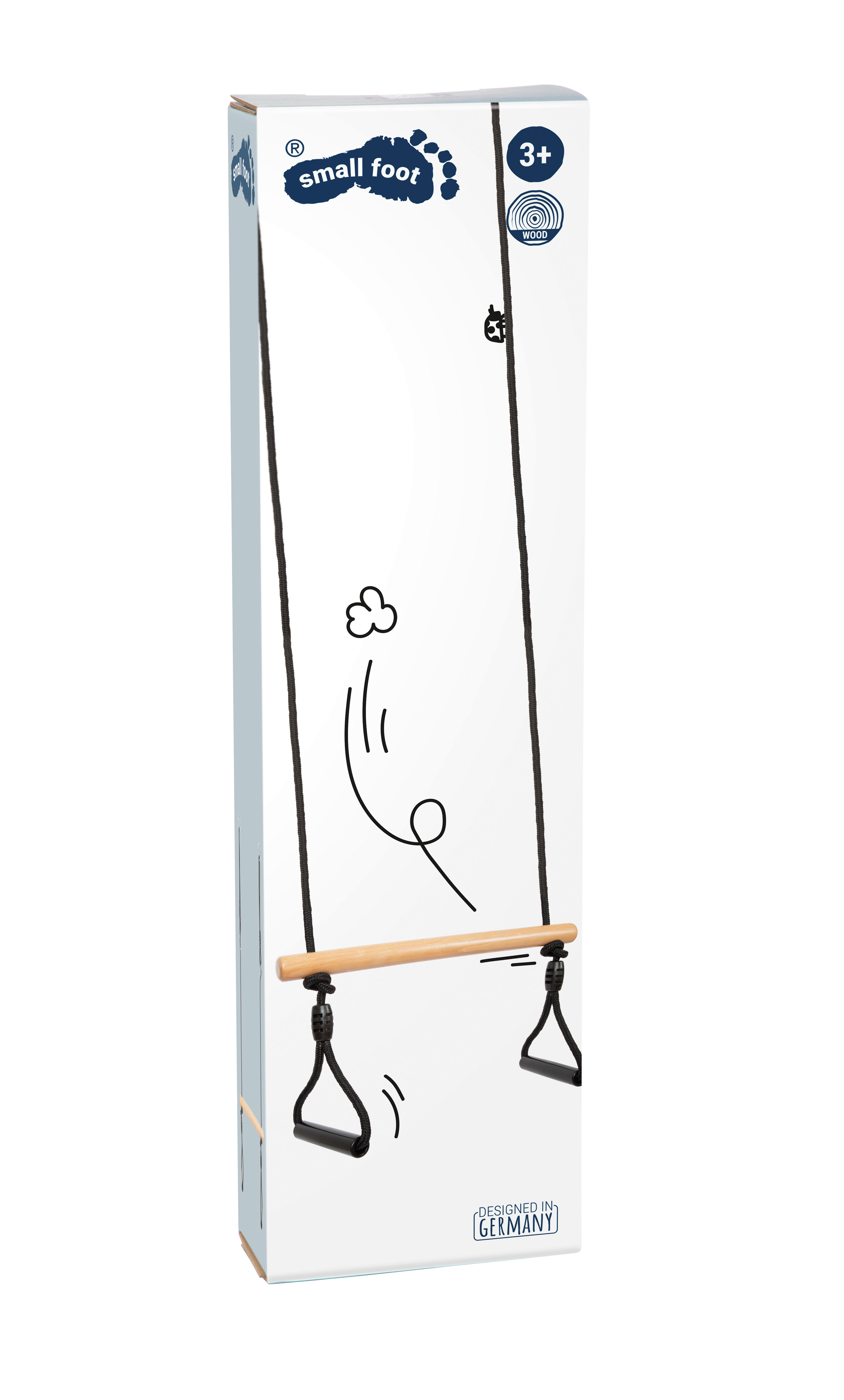 Trapezschaukel mit Turnringen „Black Line“ für Kinder