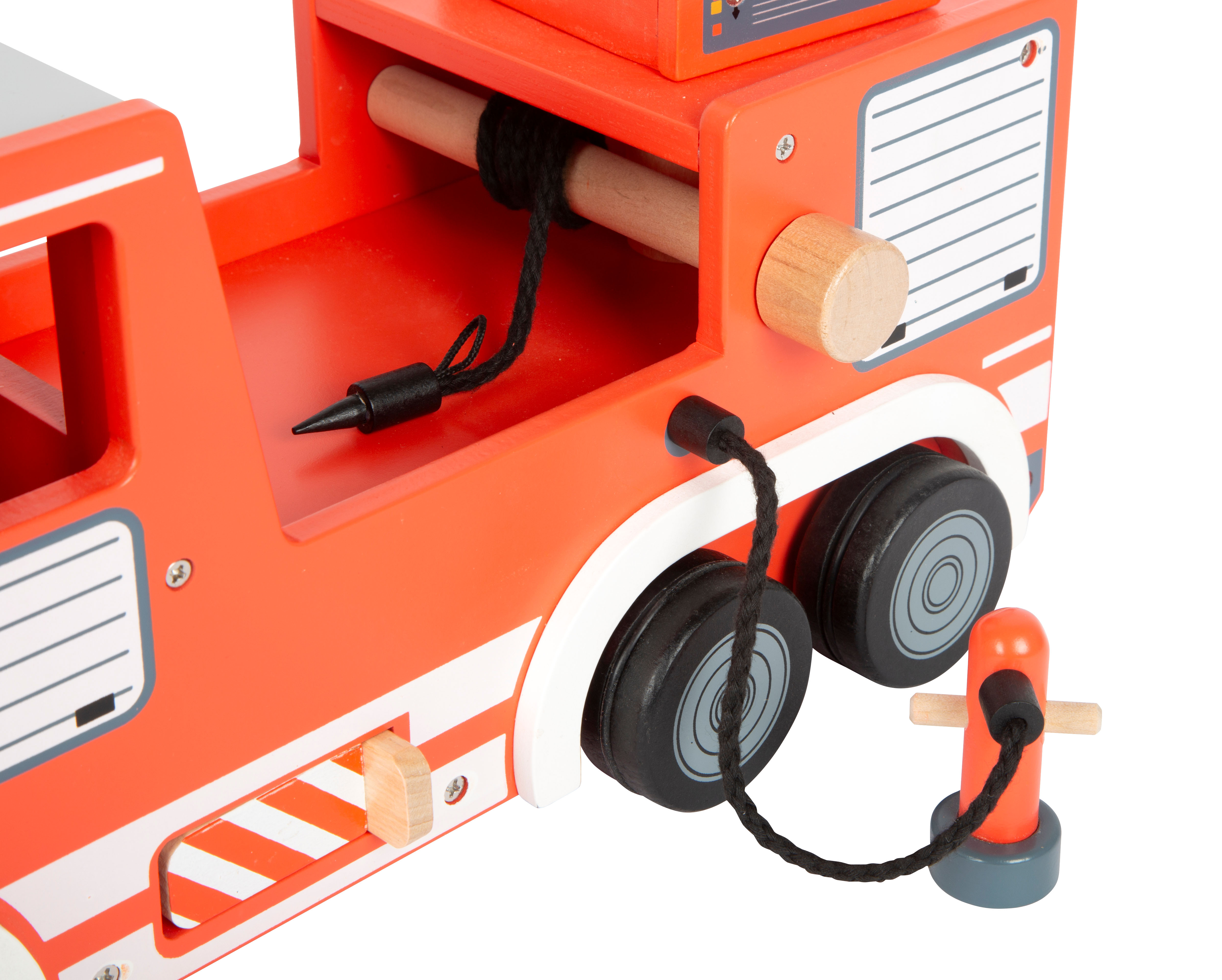 Feuerwehrauto mit abrollbarem Schlauch