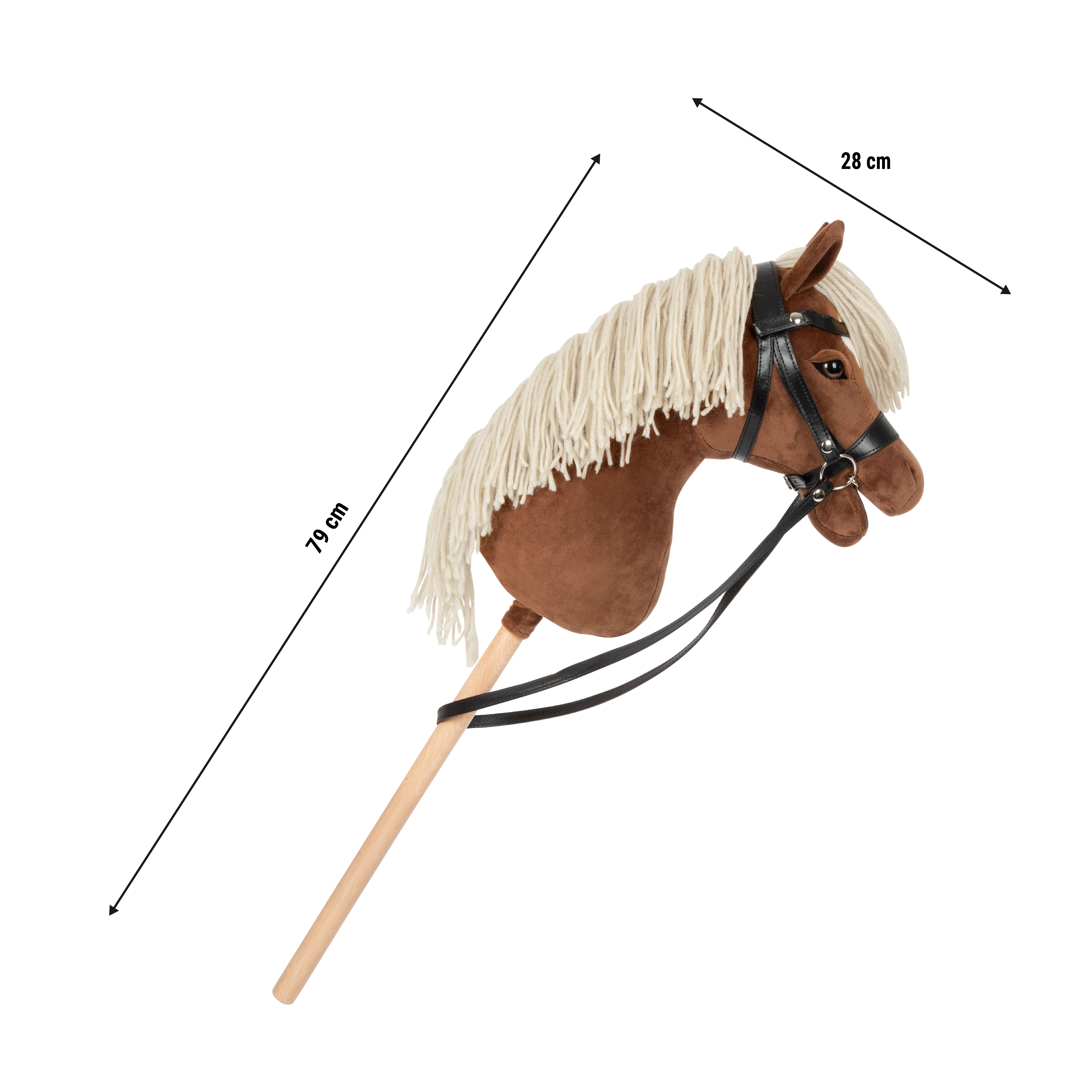 Maßsstabsskizze von braunem Hobby Horse