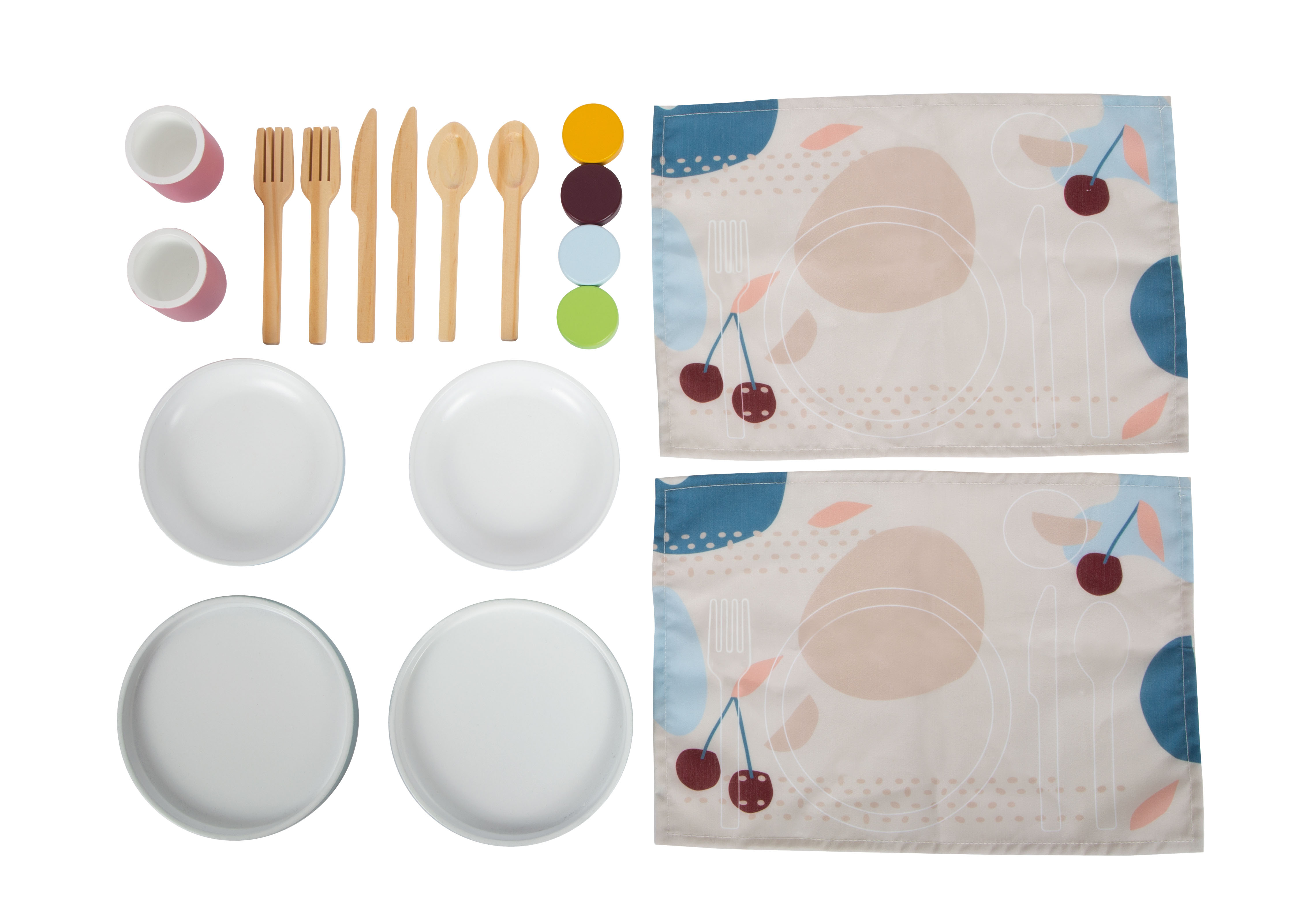 Spiel-Set mit viel Zubehör aus Holz