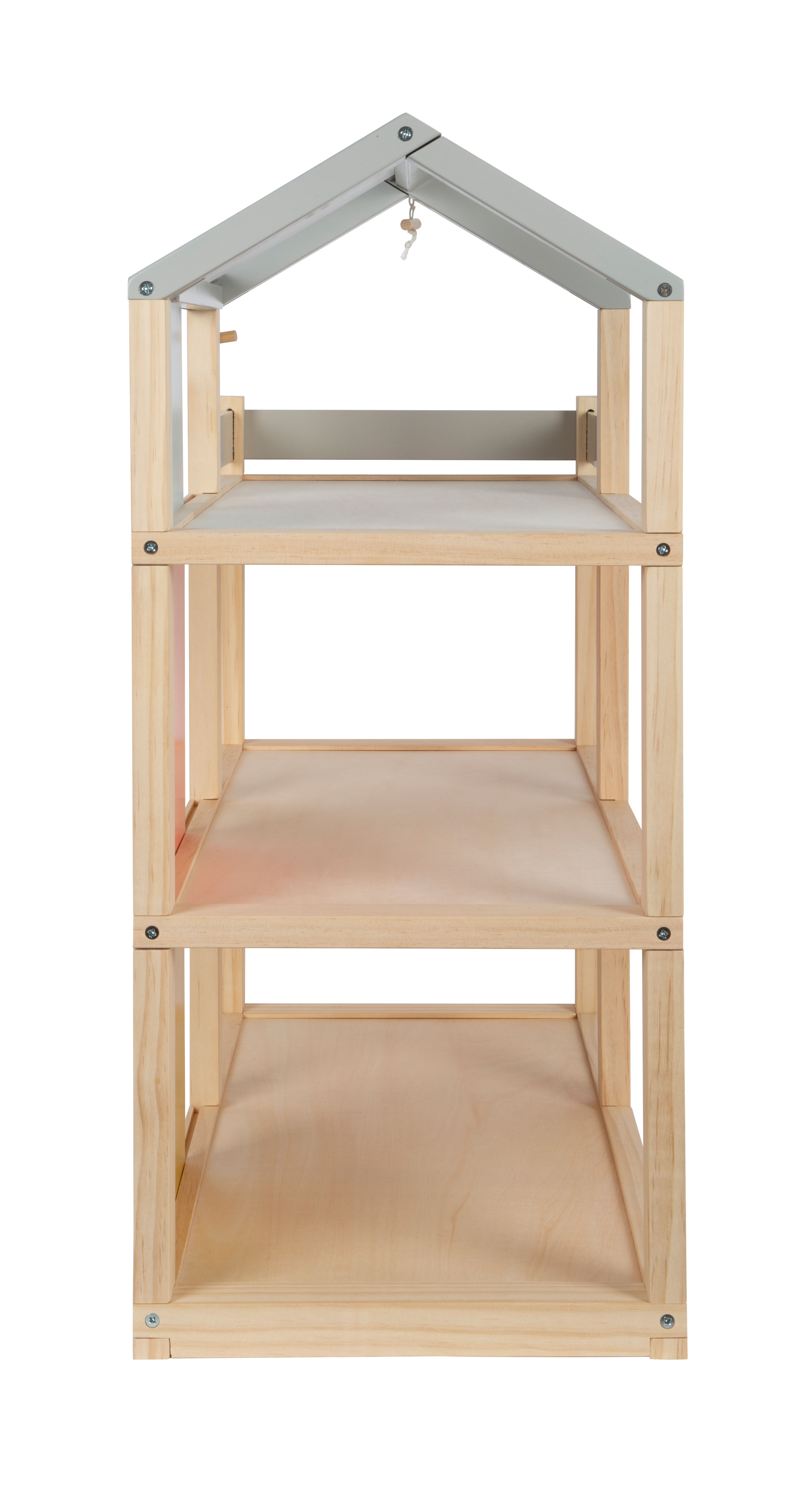 Puppenhaus Natur mit Möbeln für Kinder