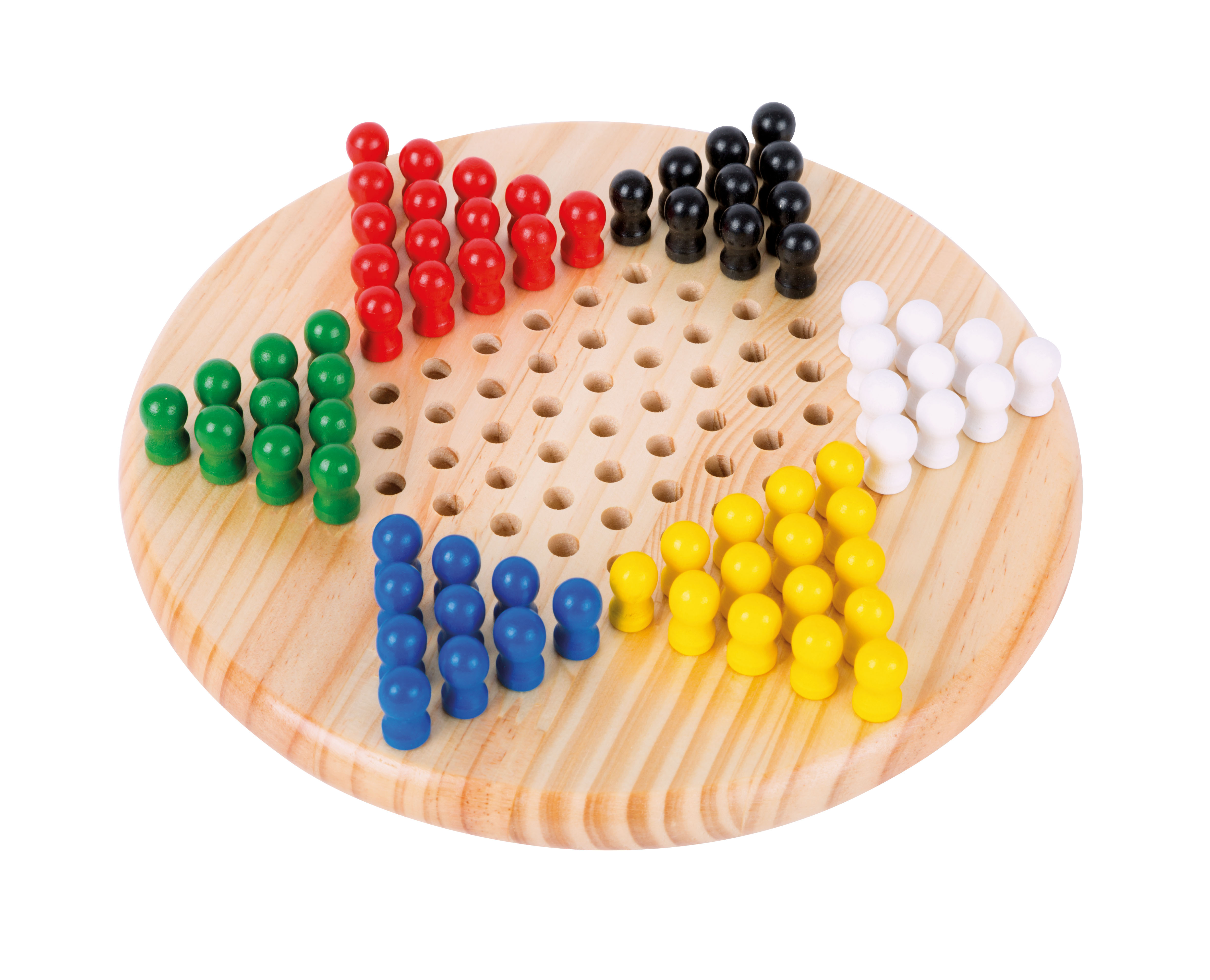 Gesellschaftsspiel Halma auf einer Platte