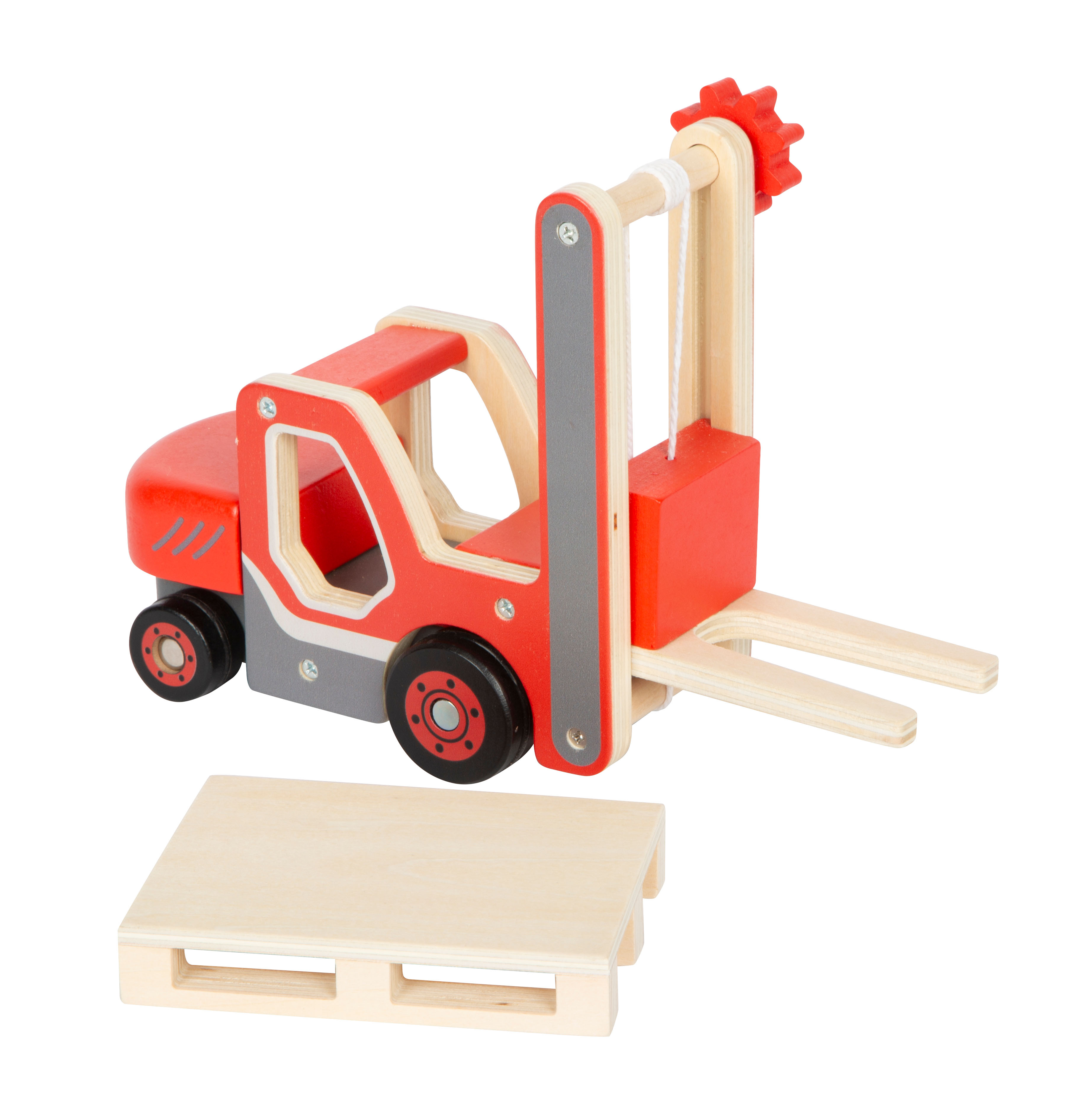 Gabelstapler mit Palette davor