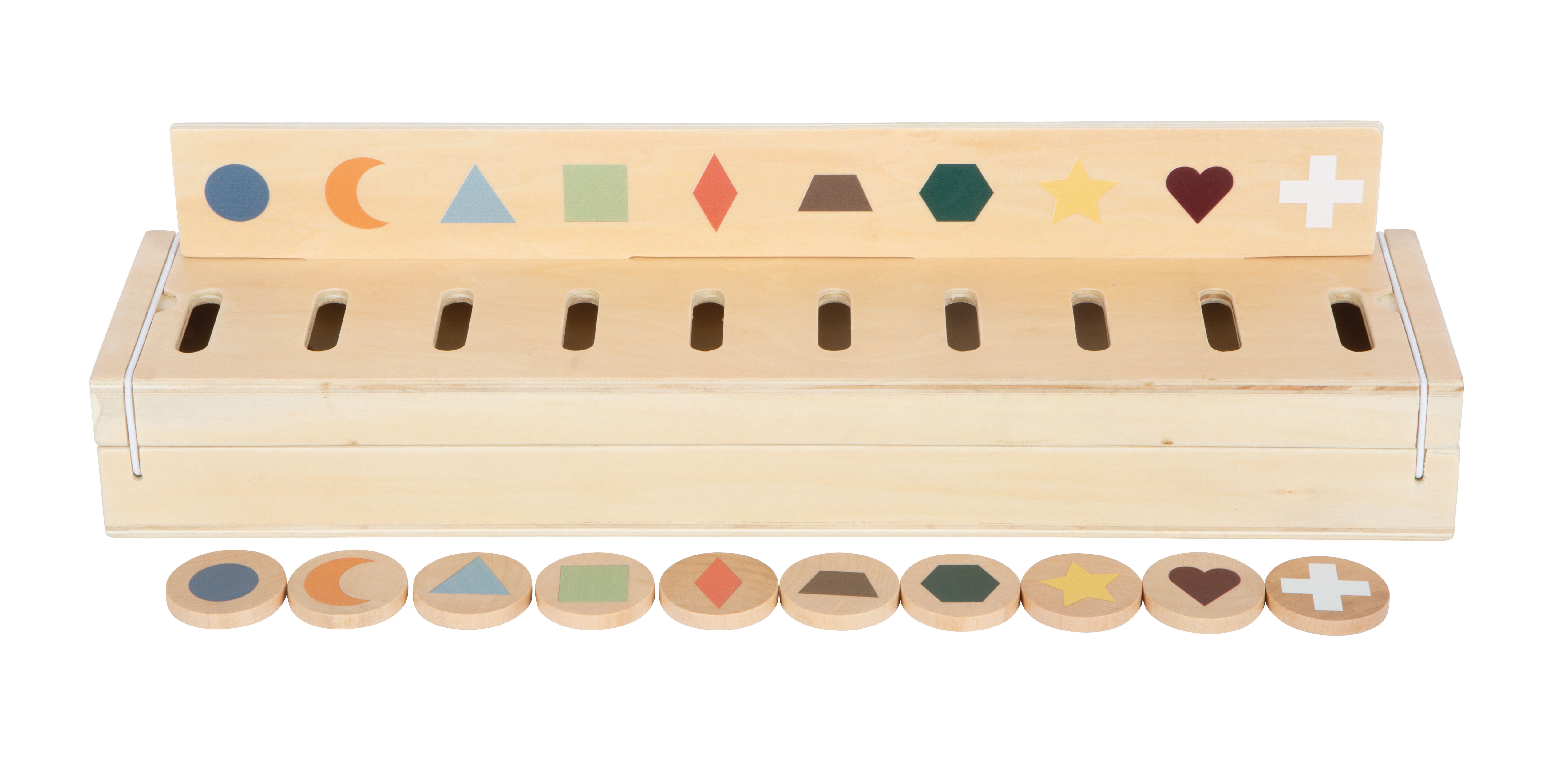 Sortierspiel zum Zuordnen von Formen und Farben