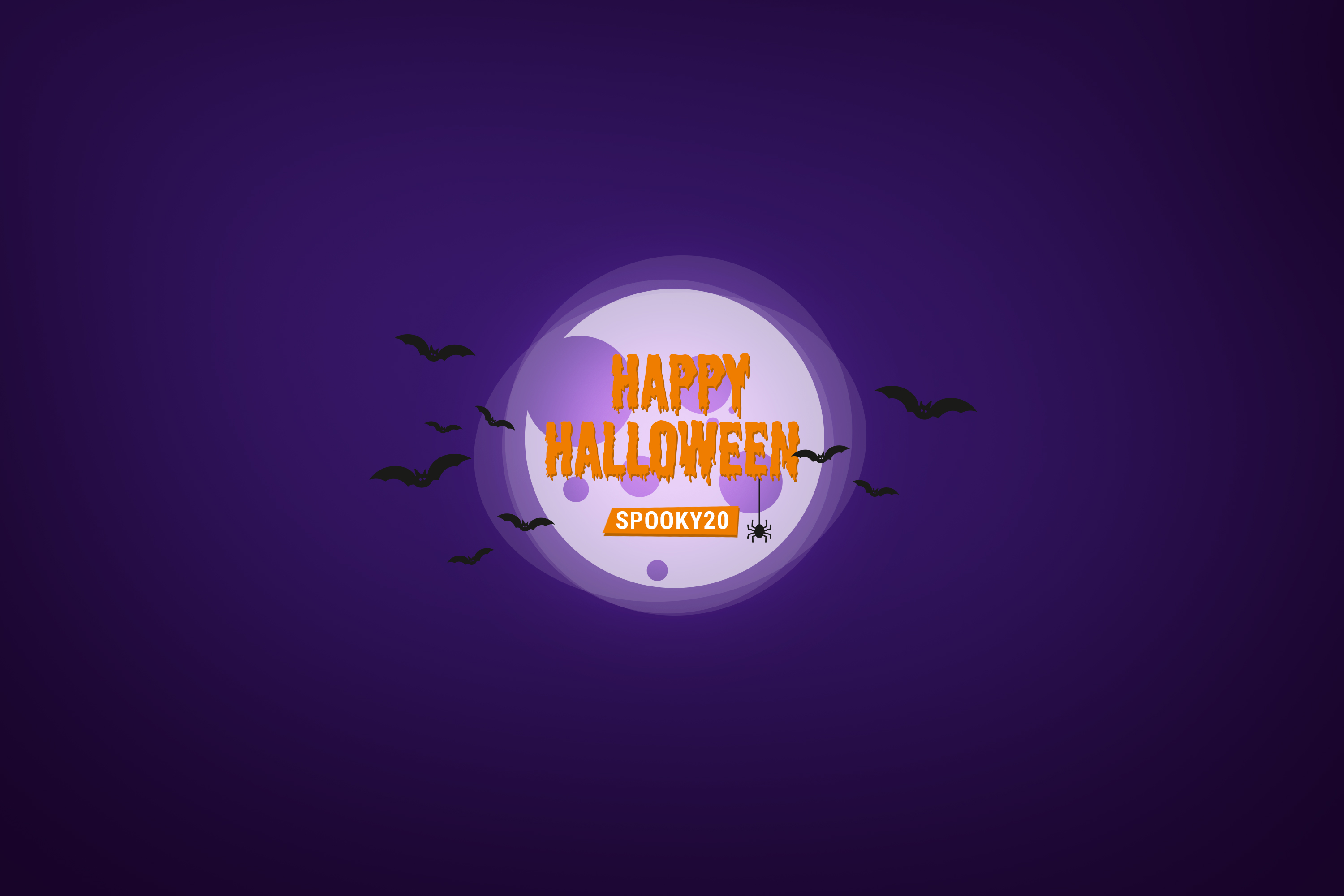 Halloween-Grafik, lila Hintergrund, Vollmond, Fledermäuse, Spinne, Halloween-Grafik, Vollmond, Fledermäuse, Spinne, Violetter Hintergrund, Halloween-Grafik, lila Hintergrund, Vollmond, Fledermäuse, Spinnennetz