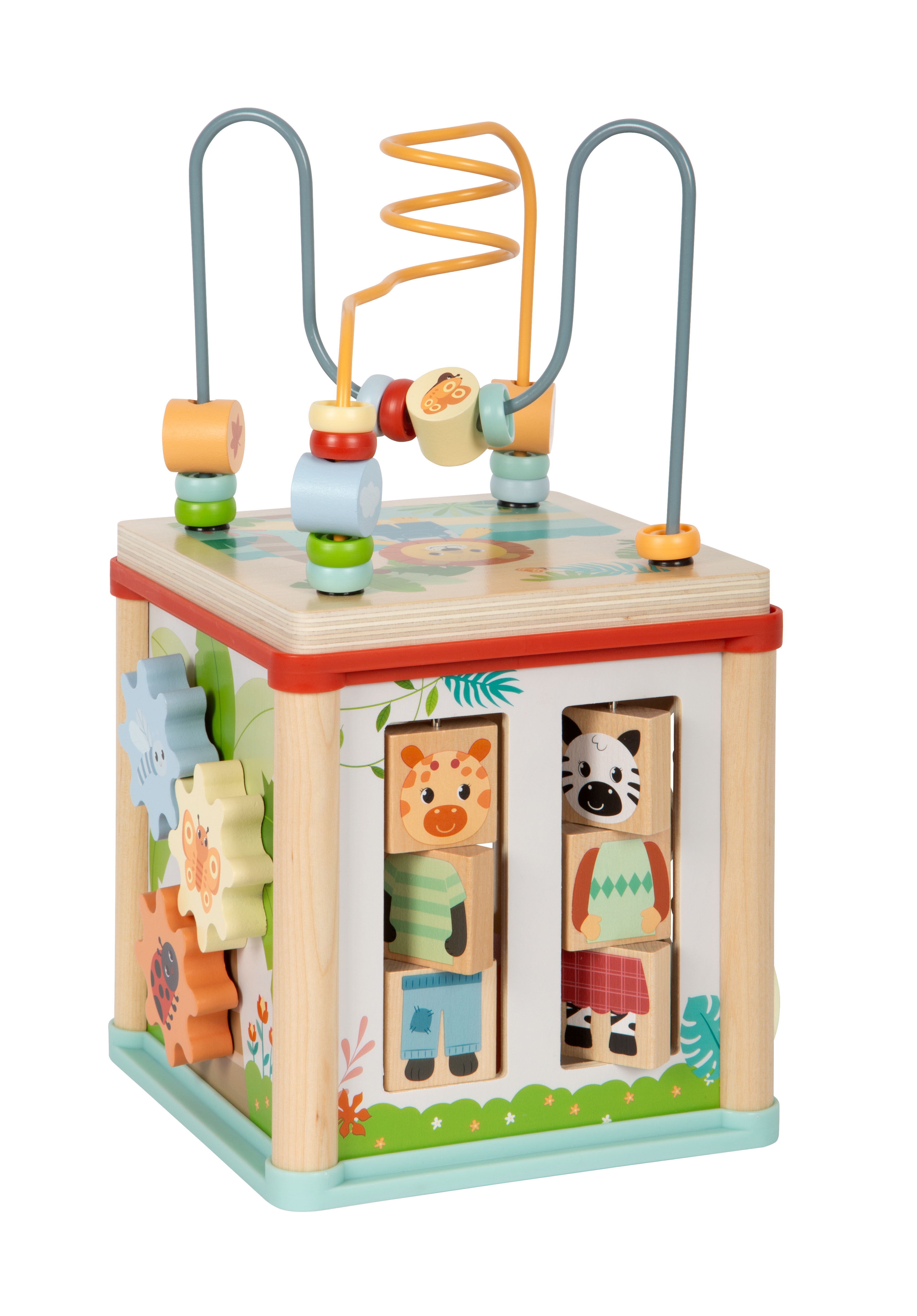 Motorikwürfel Drehelemente Kleidung der Tiere