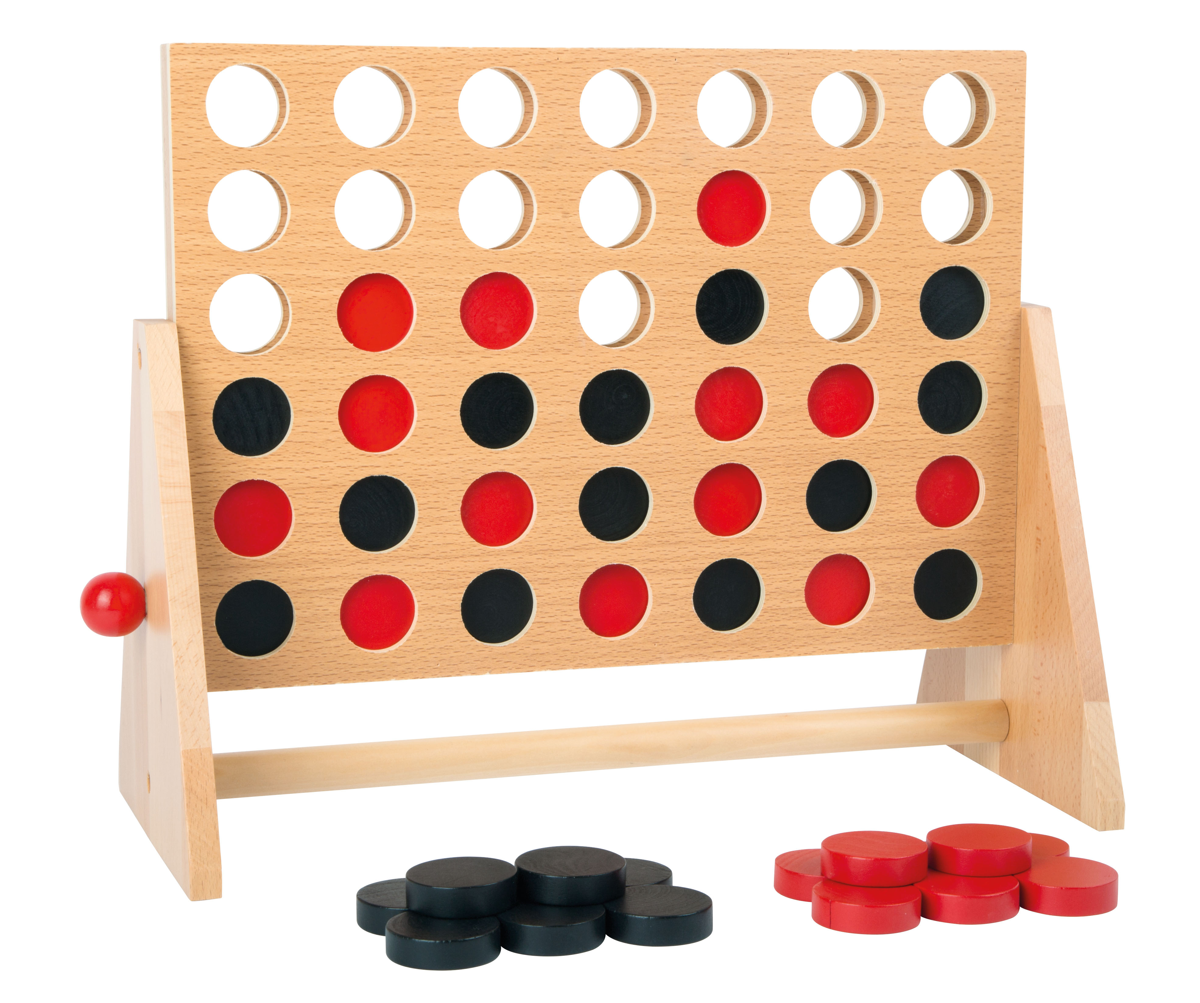 Vier in einer Reihe Spiel aus Holz