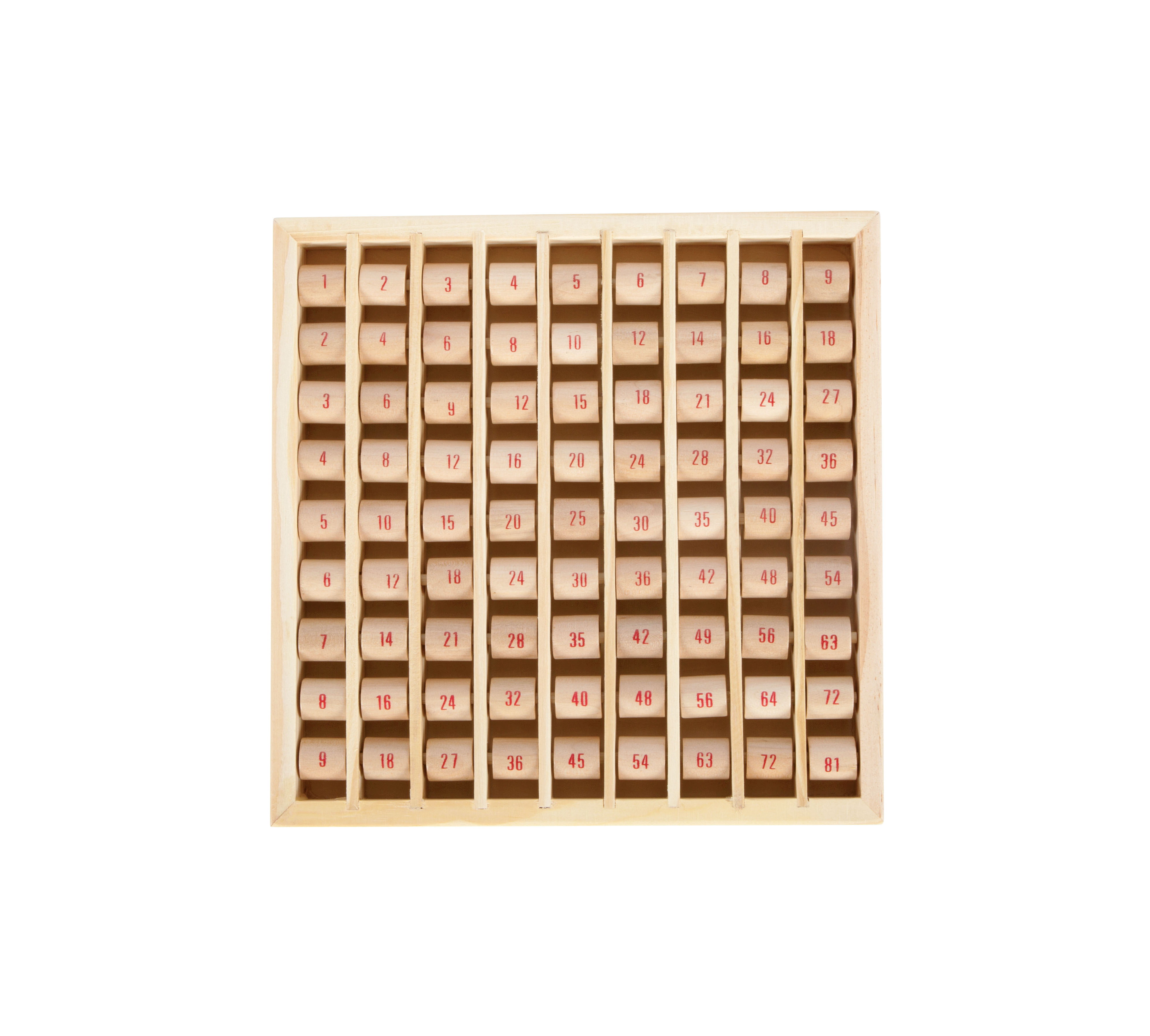Lernspiel aus Holz zum Multiplizieren