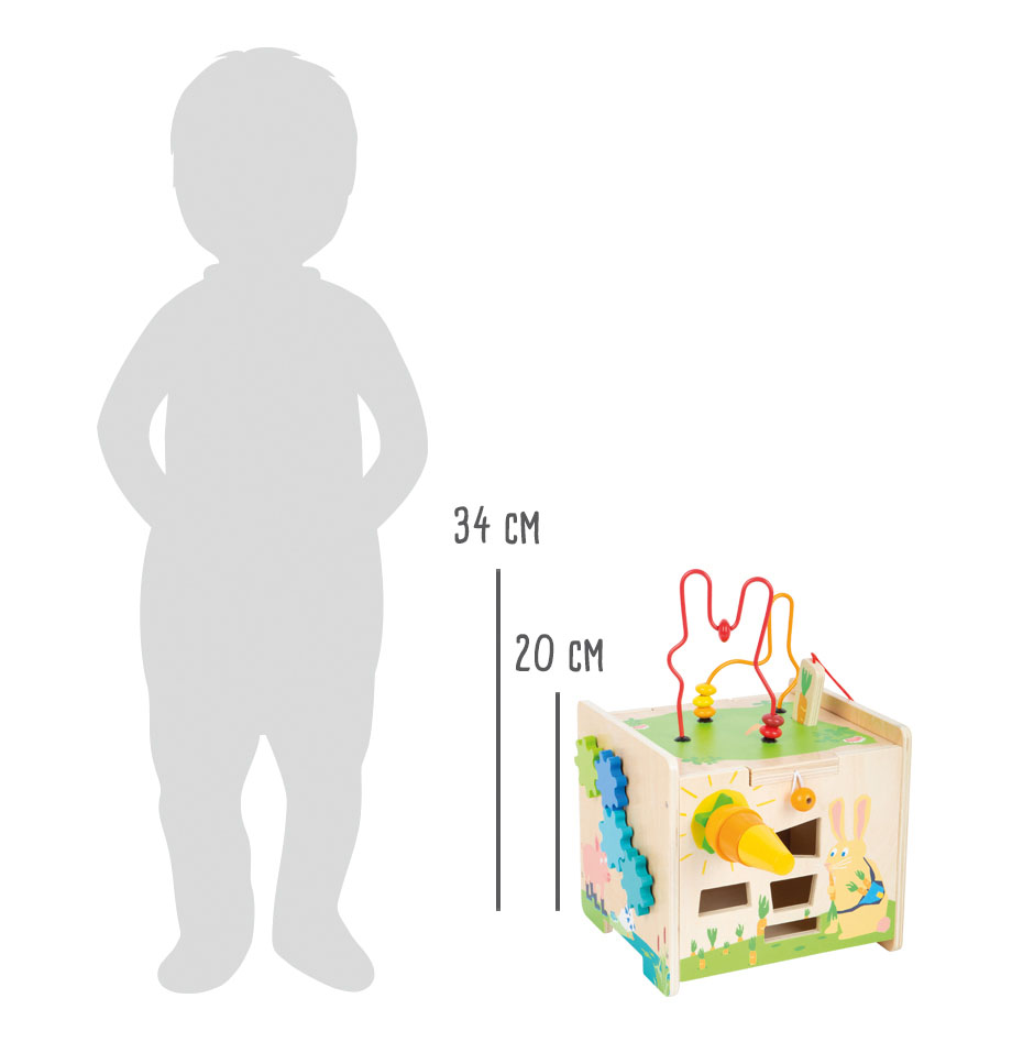 Motorikwürfel Hase für Kinder