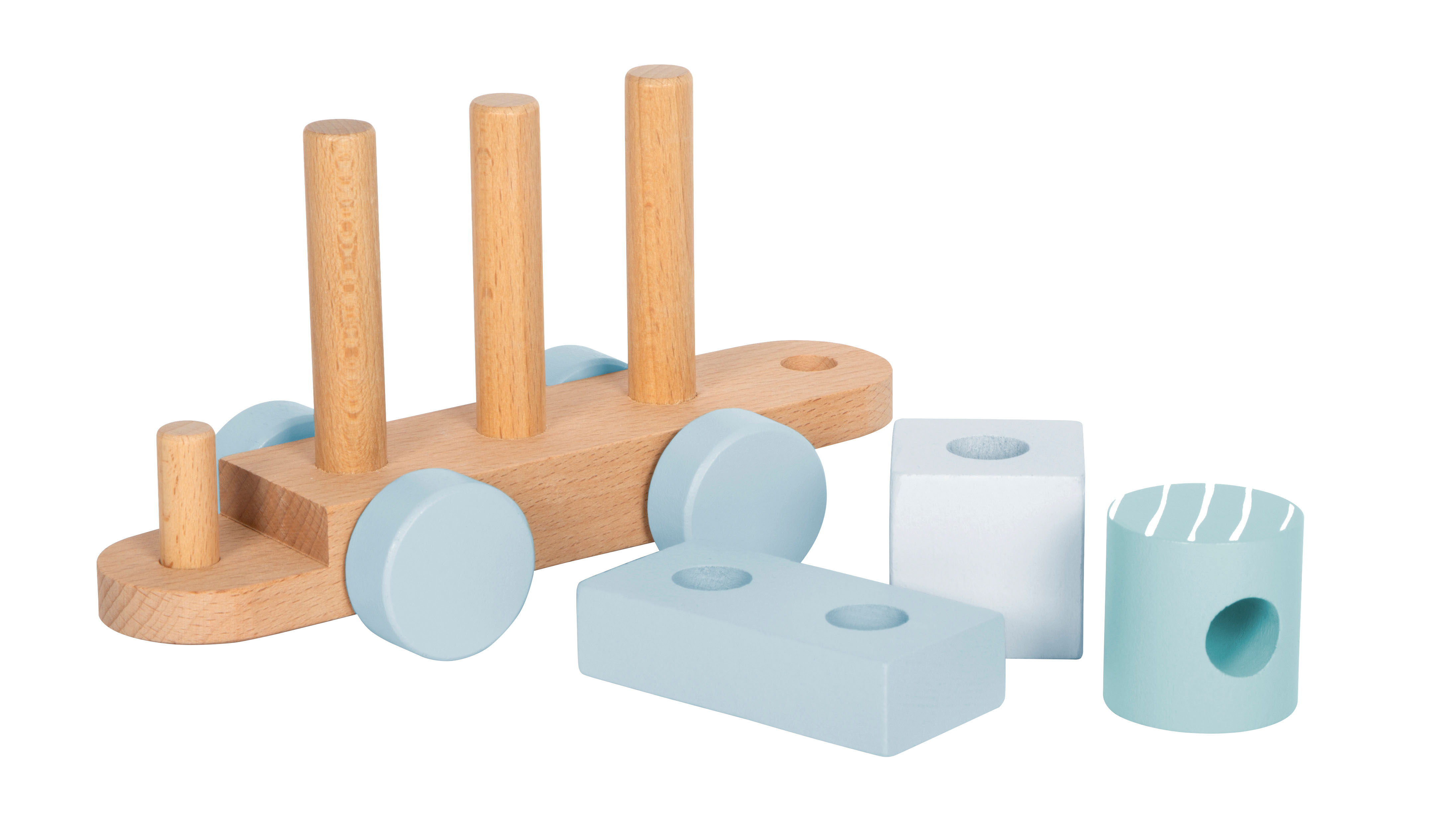 Zug aus Holz mit abnehmbaren Elementen