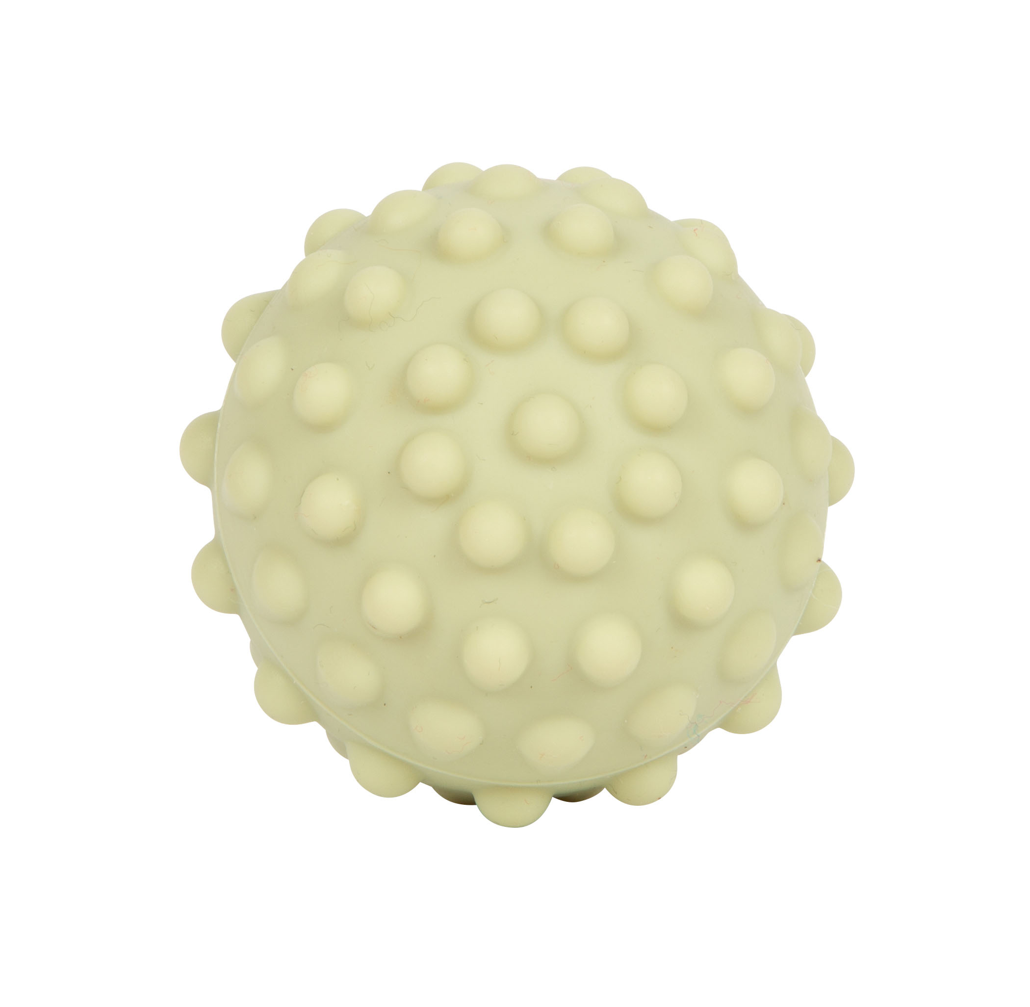 ball, Gummi ball, texturierte Kugel,  blassgelb, ähnlich Golfball, Kleistier, Gummiball, Strukturkugel, Gummi-Spielzeug, Beißspielzeug