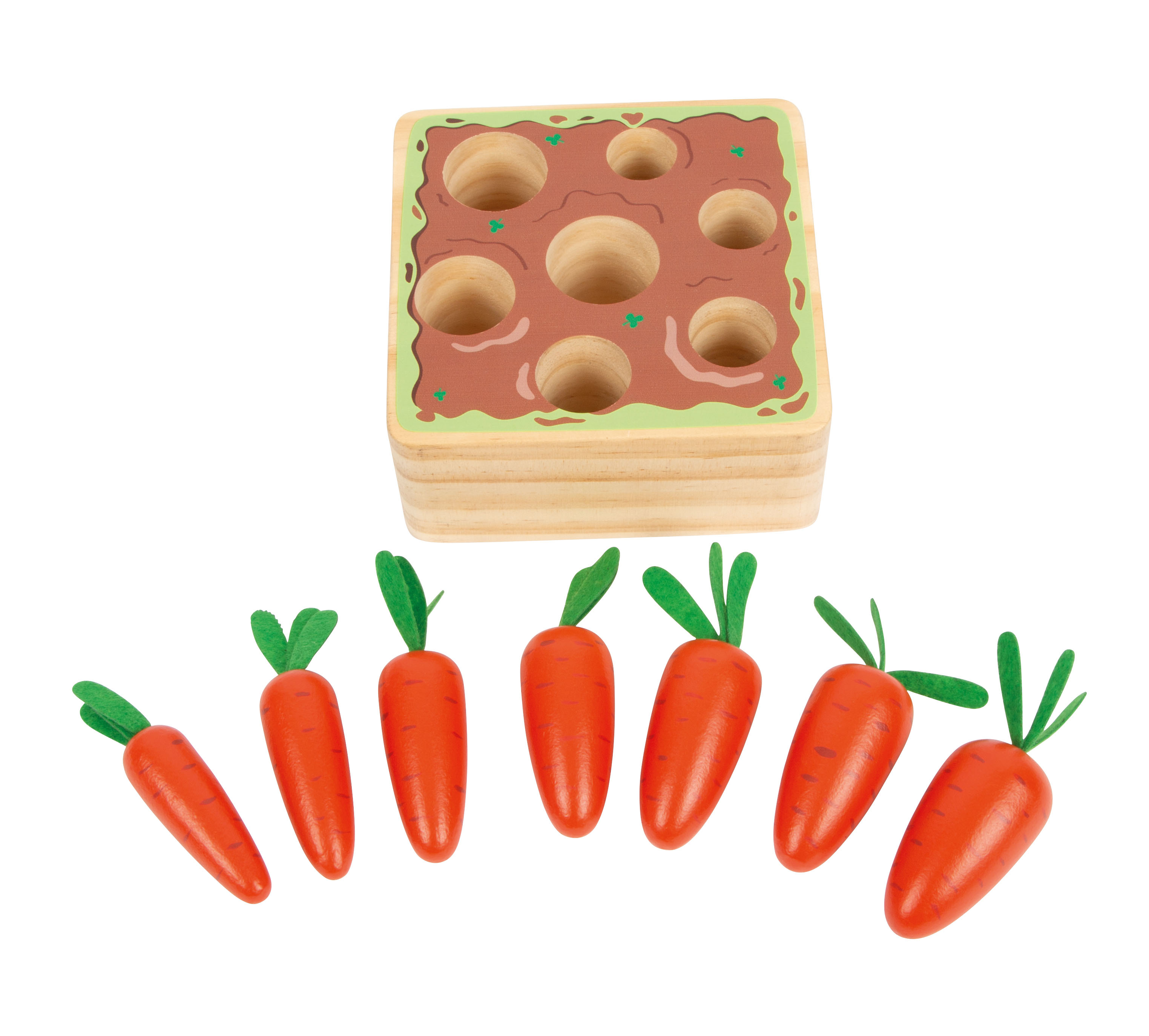 Steckspiel Möhren für Kinder