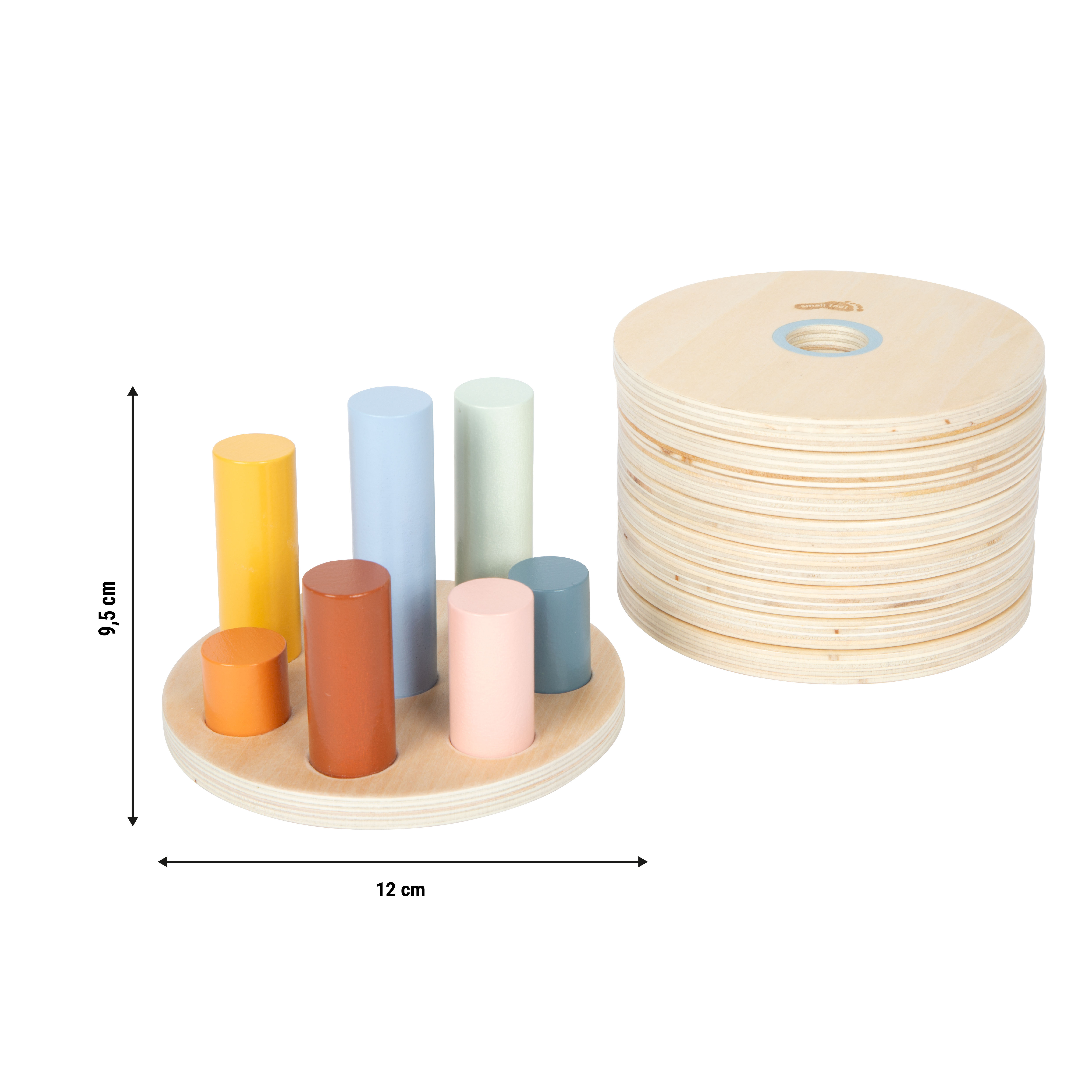 holzspielzeug, puzzle, farbenstäbe, kugelstößer, holzkreisel