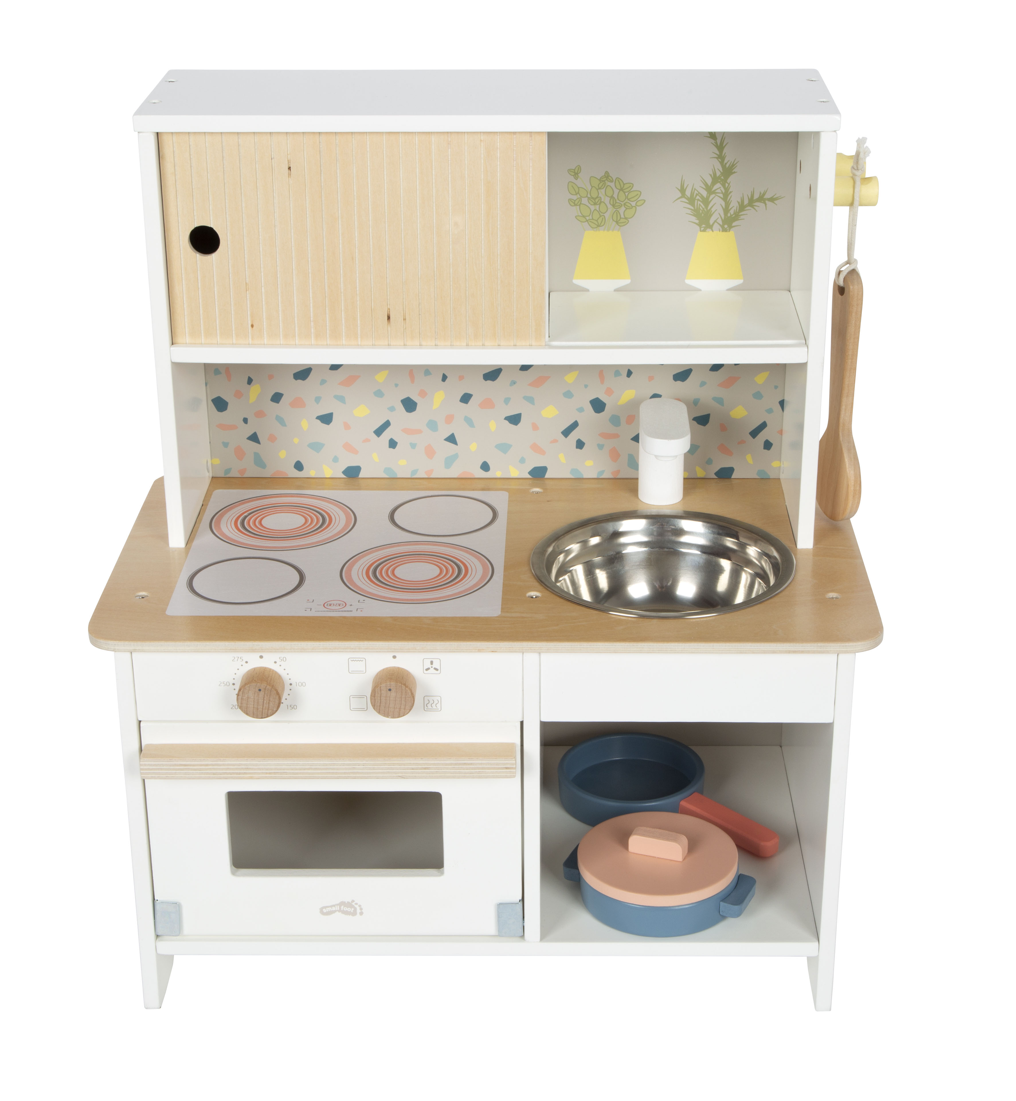 Herd und Spülbecken, Terrazzo-Küche