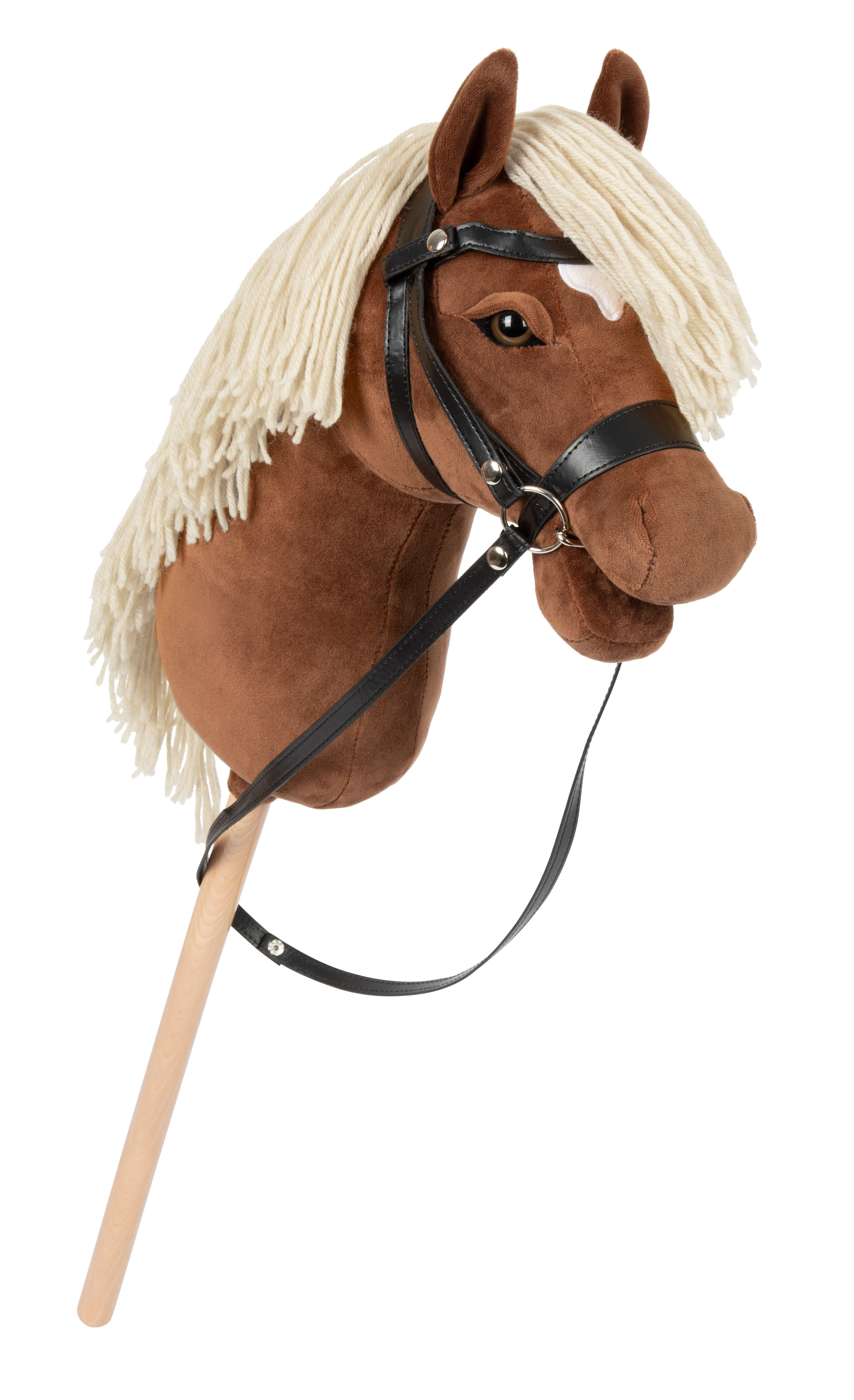 Hobby Horse dunkelbraun Rocco mit Stab und Trense