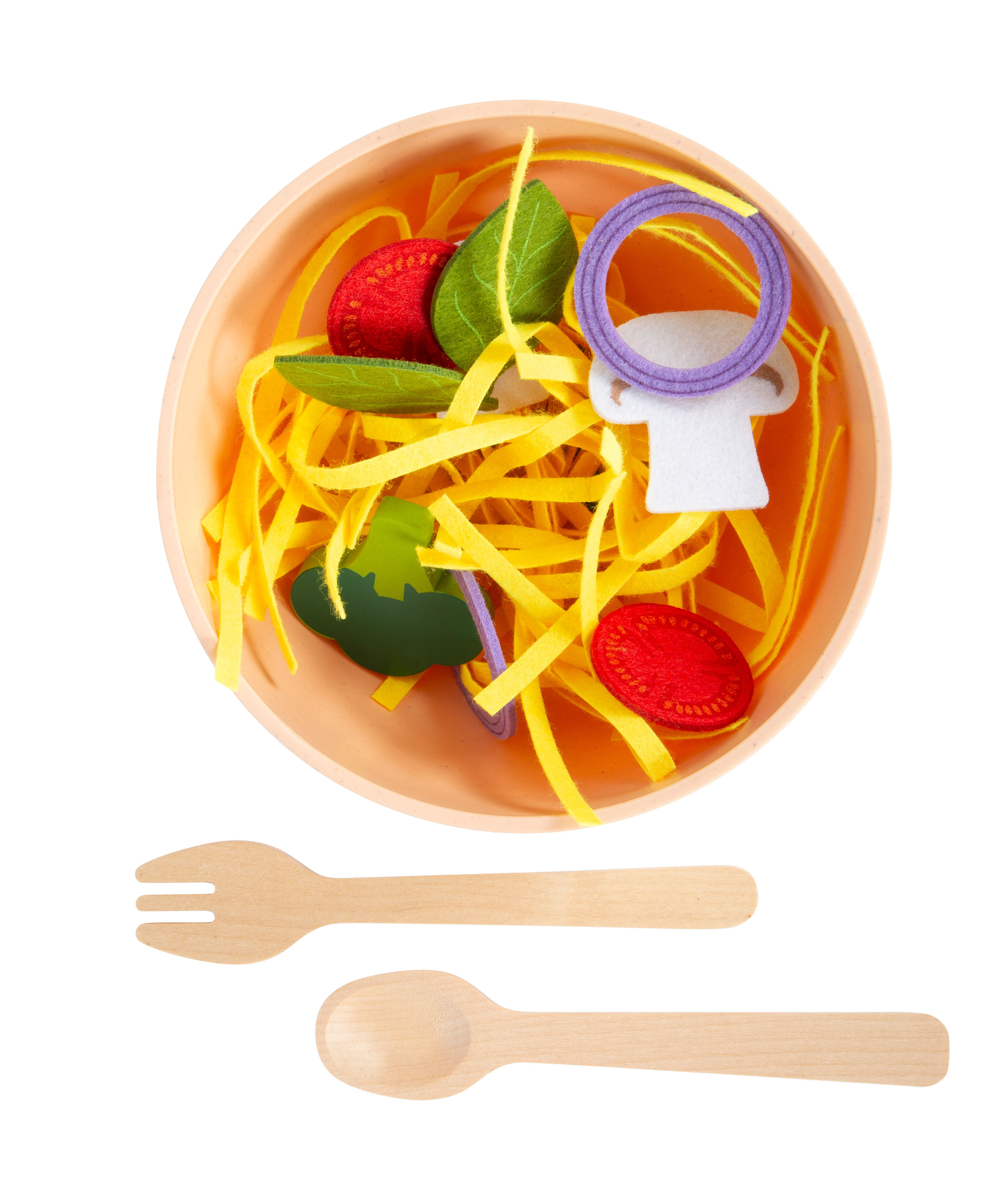 Pasta-Spielset mit Nudeln und Zutaten aus Filz