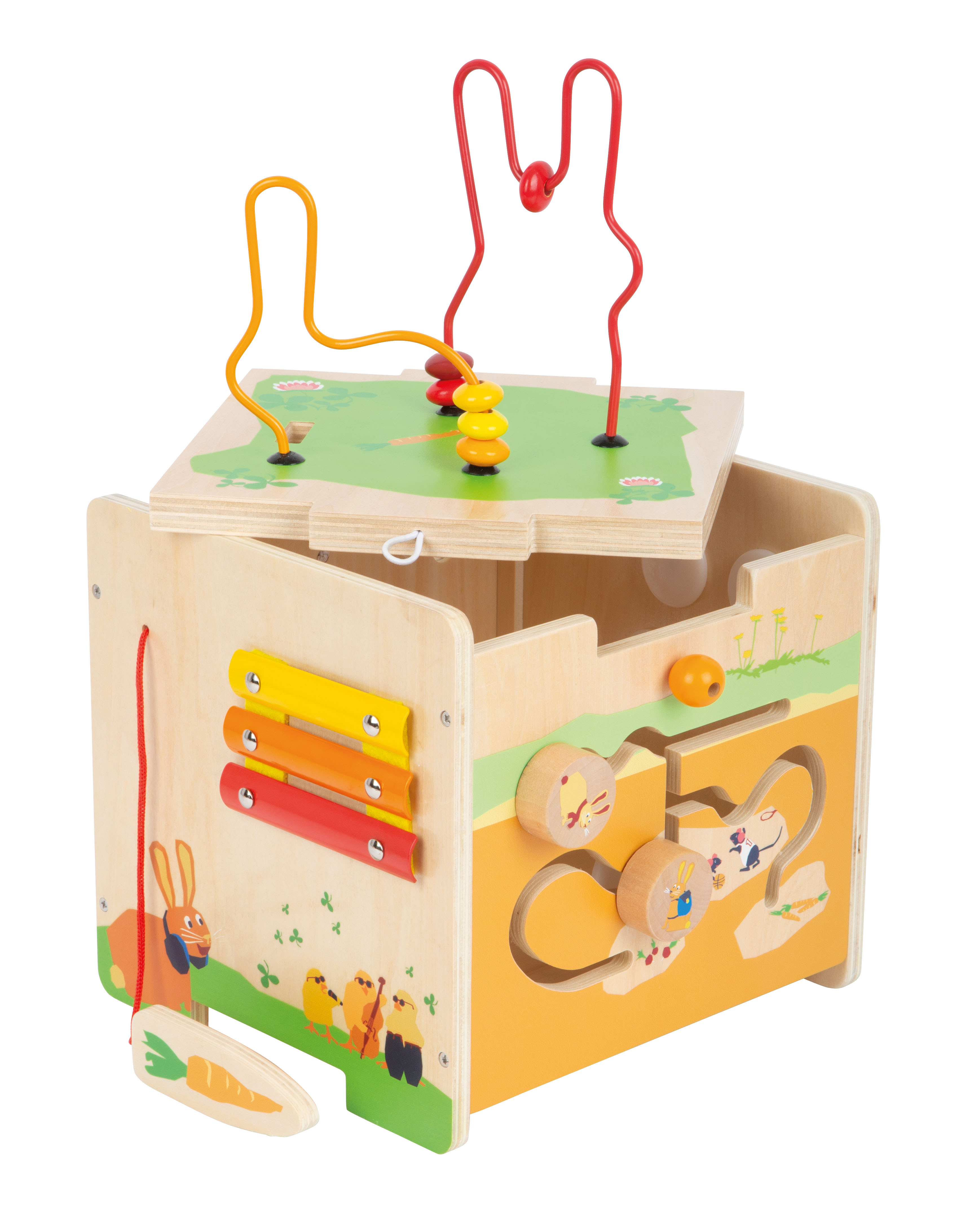 Motorikwürfel für Kinder mit abnehmbarem Deckel