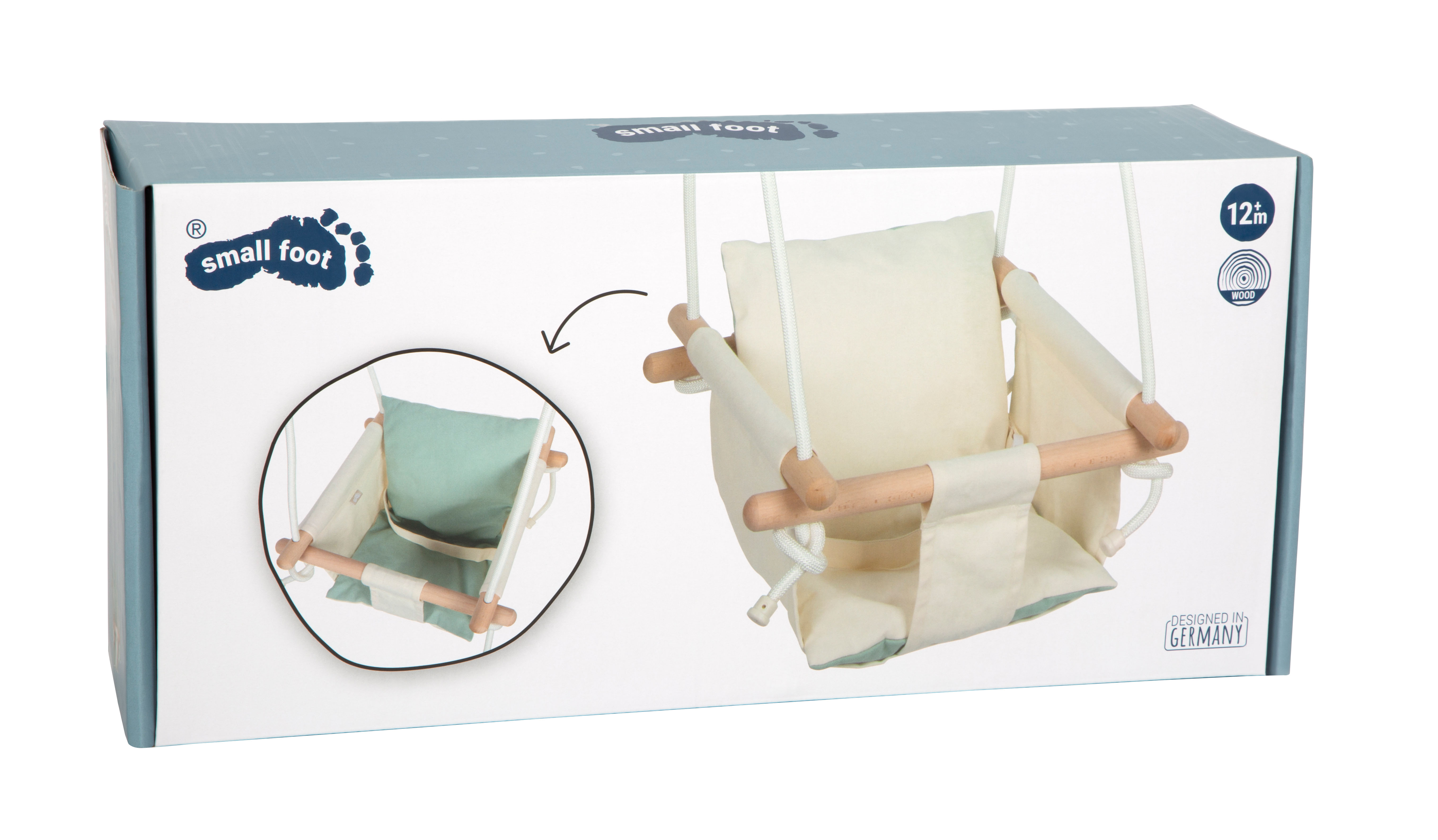 Babyschaukel beige in der Verpackung