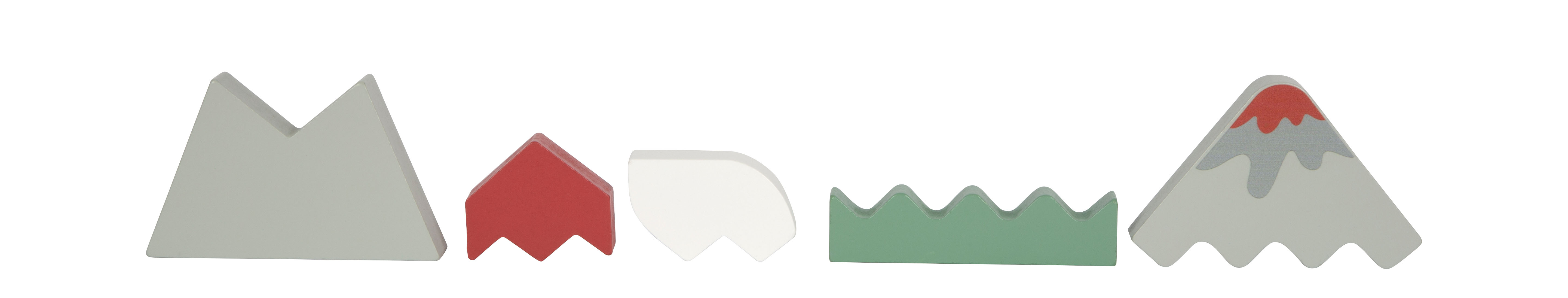 Vulkan-Bauklötze aus Holz für Kinder