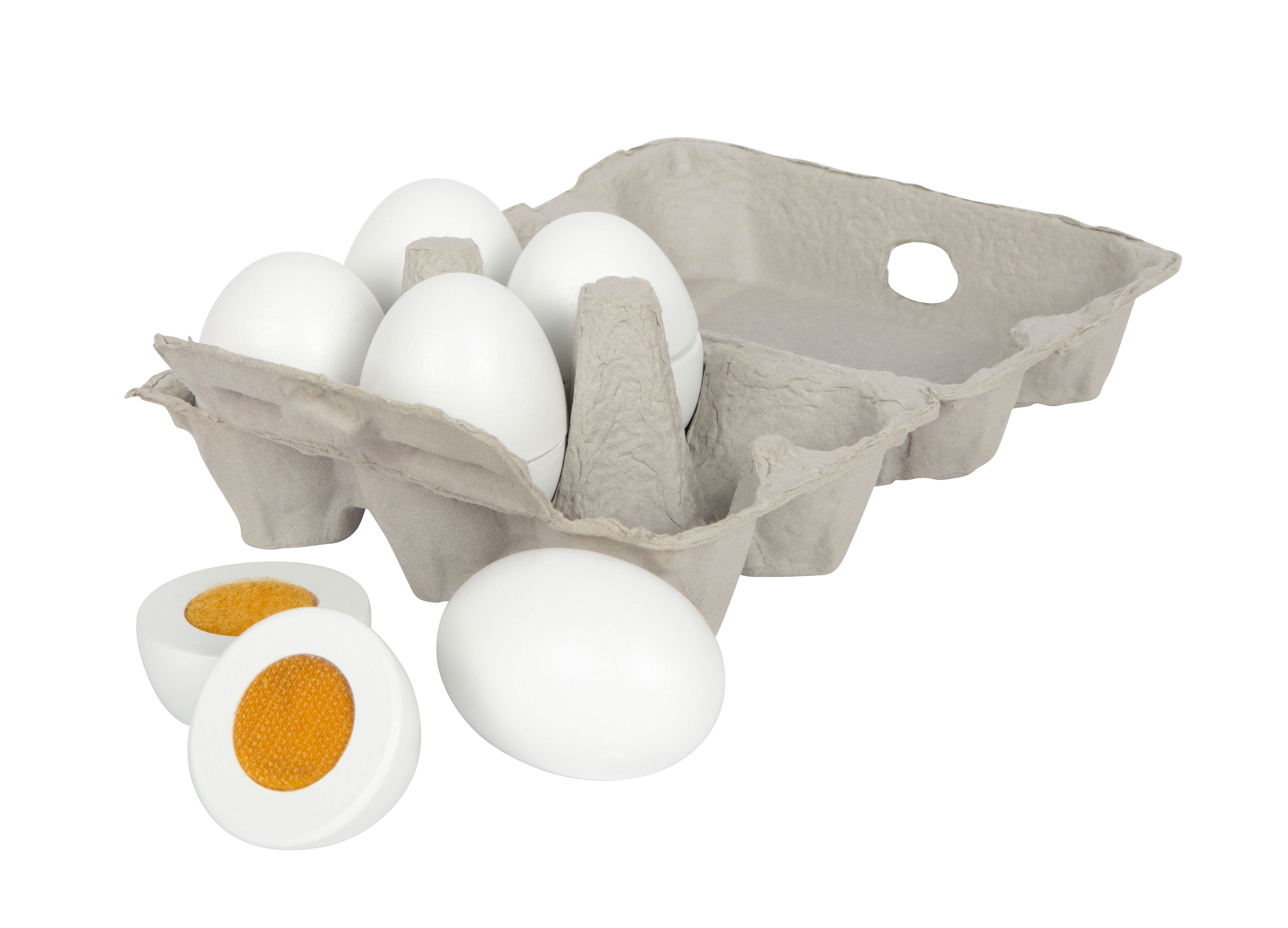 Eier „fresh“ mit ganzem hartgekochtem Ei