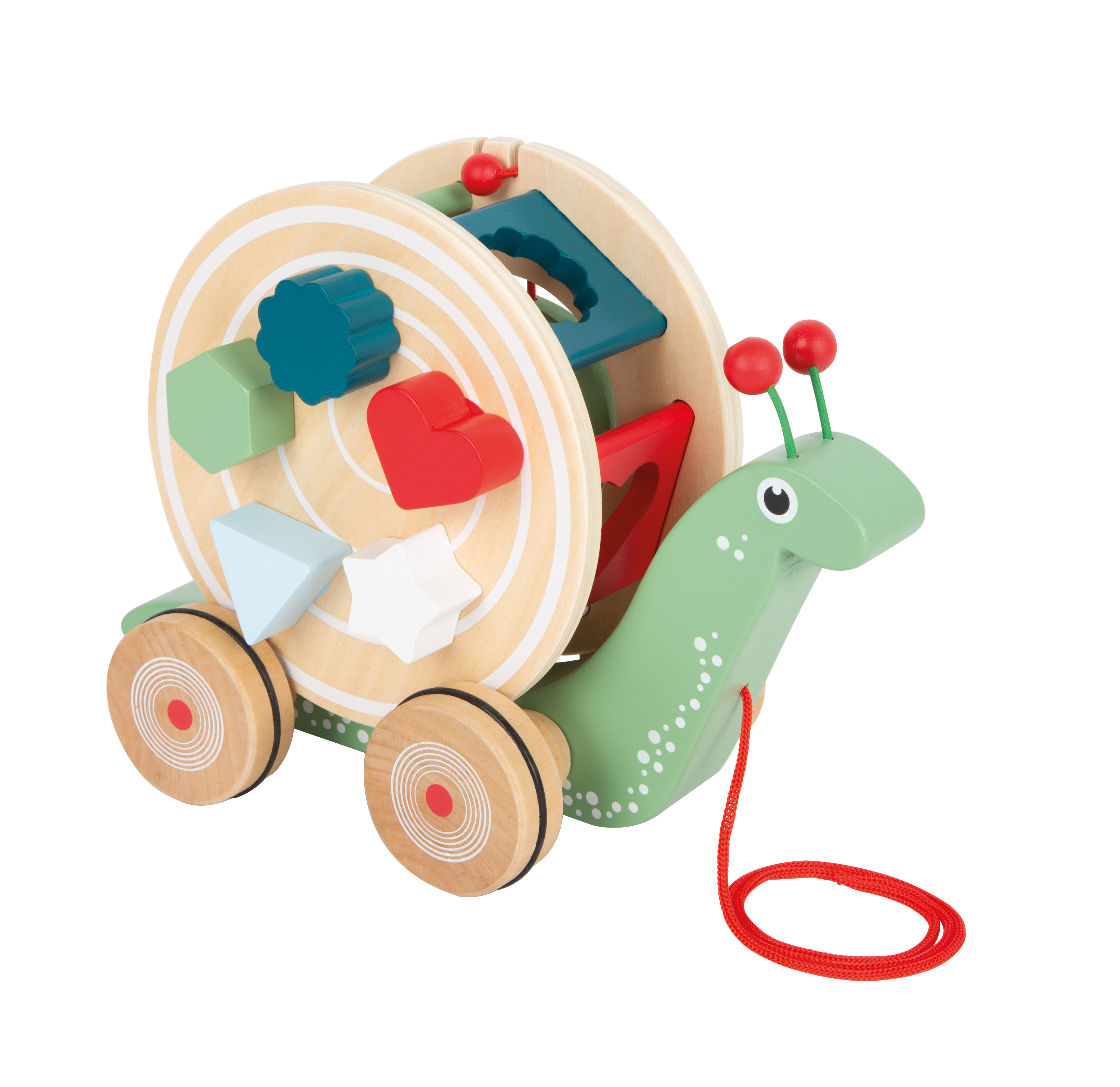 Spielzeug Schnecke aus Holz für Kleinkinder