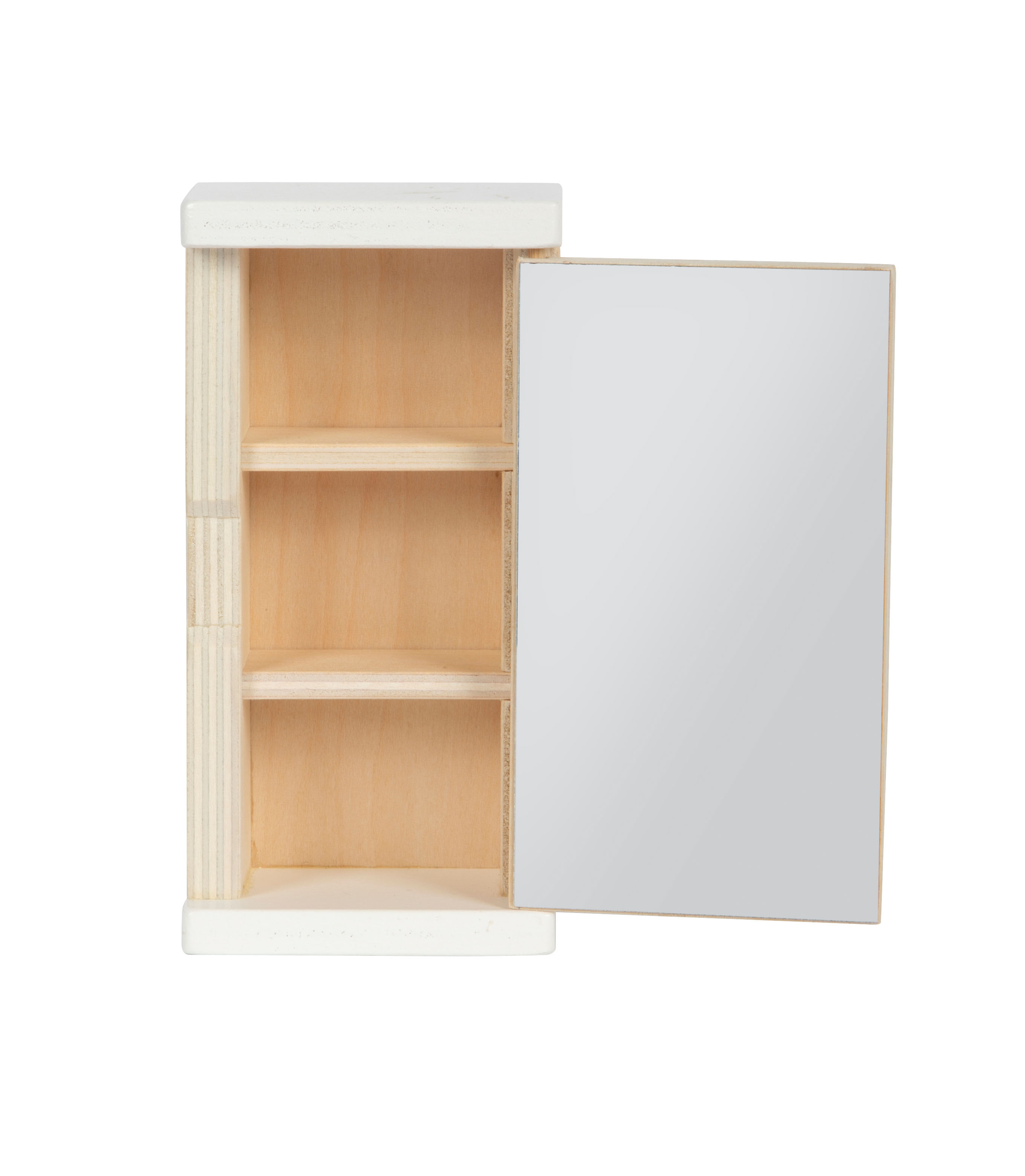 Puppenhausmöbel aus Holz fürs Schlafzimmer