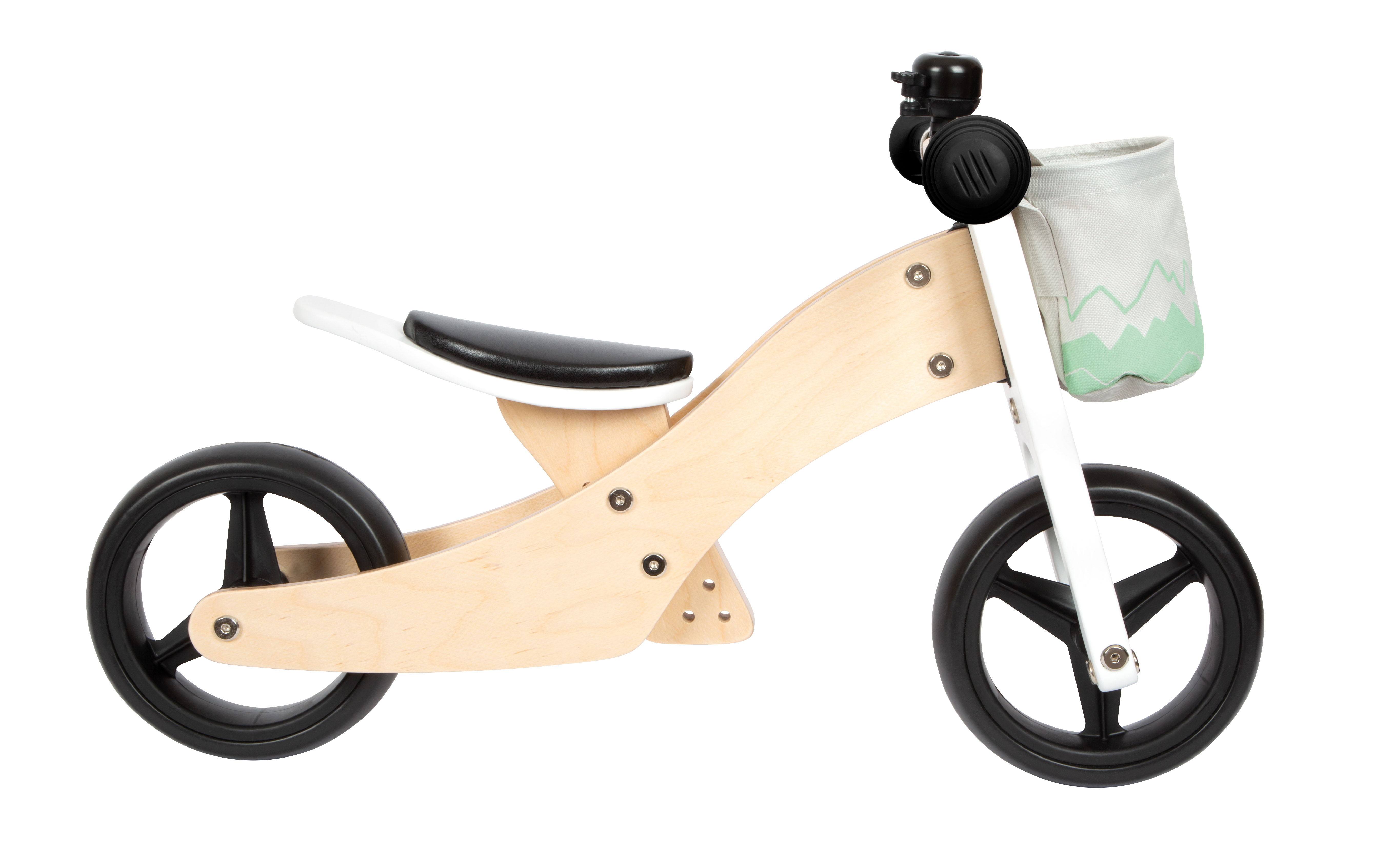 Kinder Chopper aus Holz mit Lenkertasche